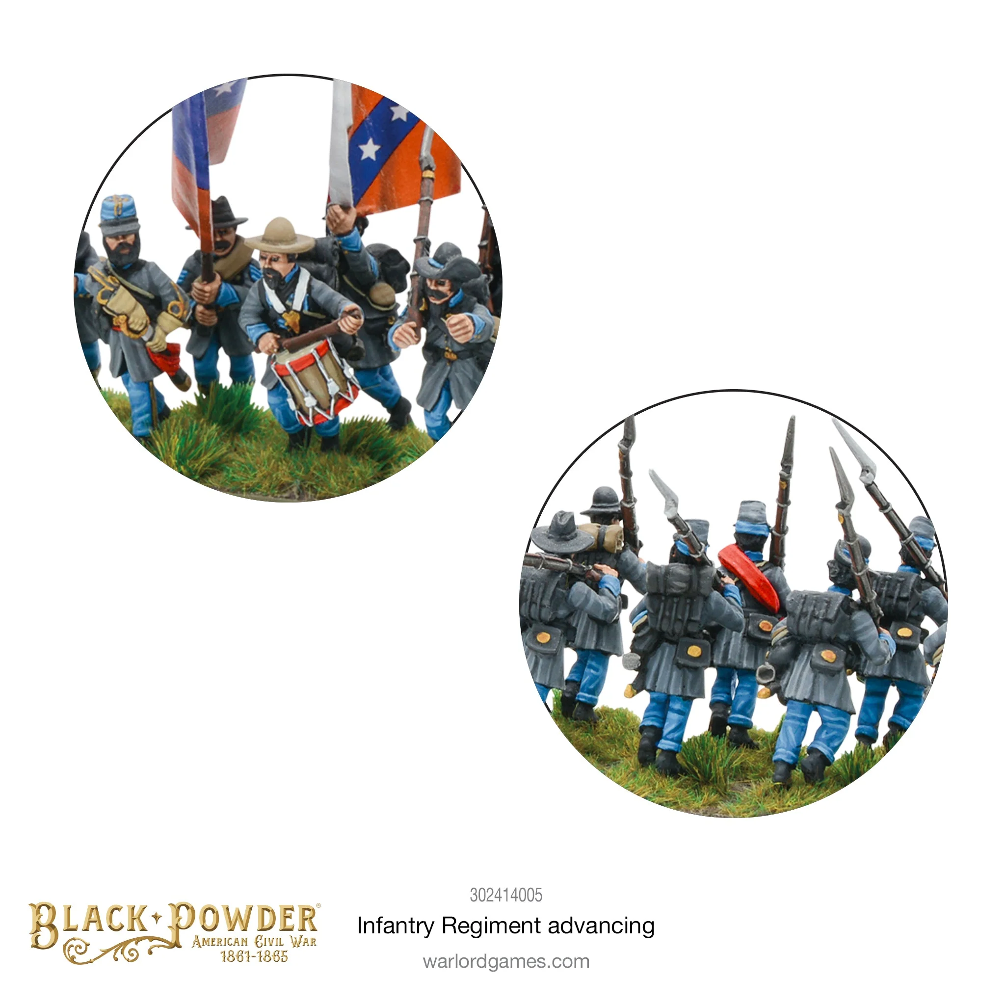 Black Powder: American Civil War Infantry Regiment Advancing