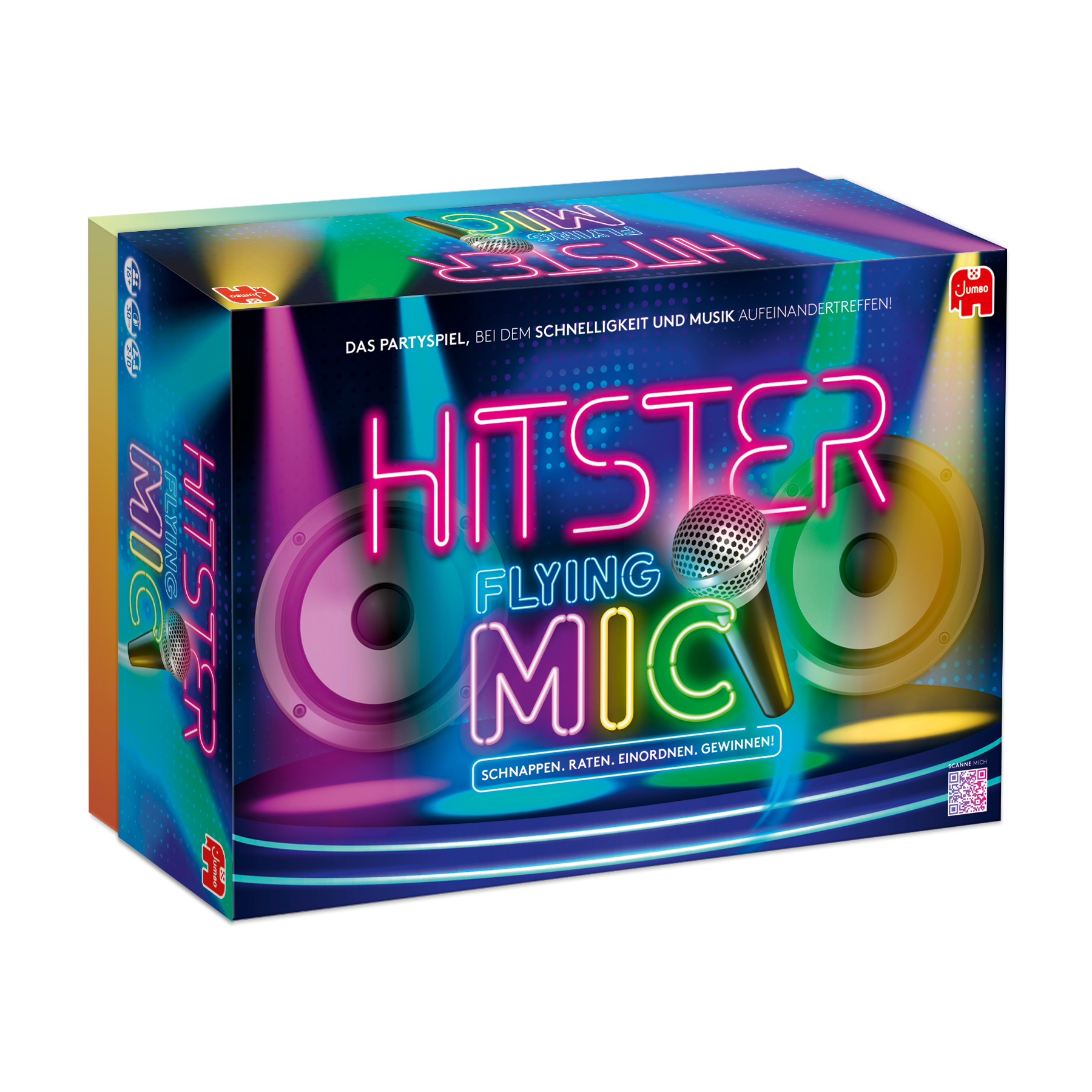 Karaoke-Set, Mikrofon, Lautsprecher, Neon-Schrift, Partyspiel
