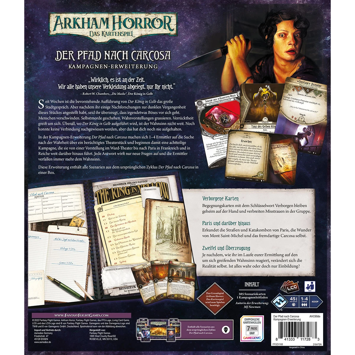 Arkham Horror LCG dt.: Der Pfad nach Carcosa Kampagnen-Erweiterung Arkham Horror LCG dt.: Der Pfad nach Carcosa Kampagnen-Erweiterung