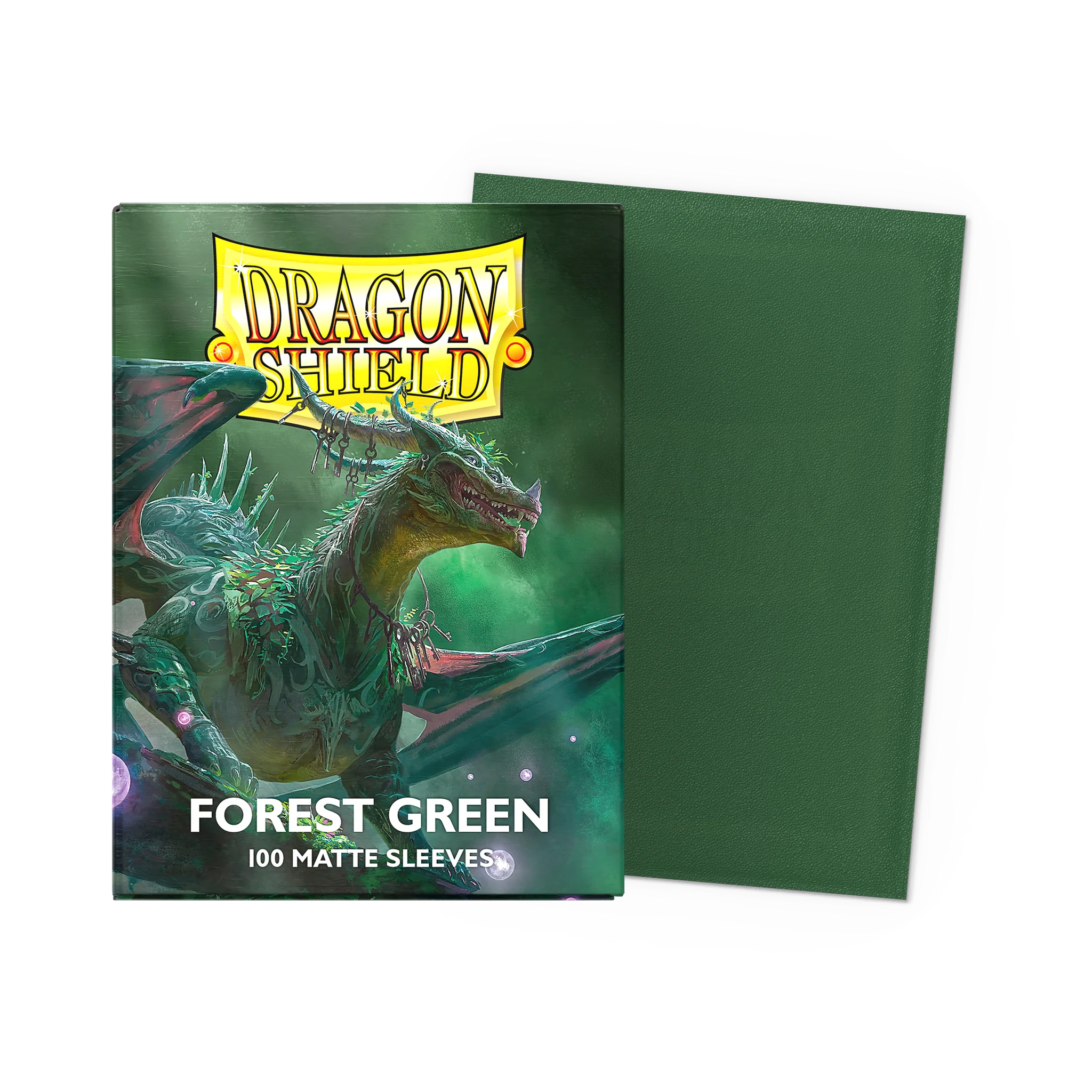 dragon shield, forest green, deck protector, 100 matte sleeves, gaming card sleeve