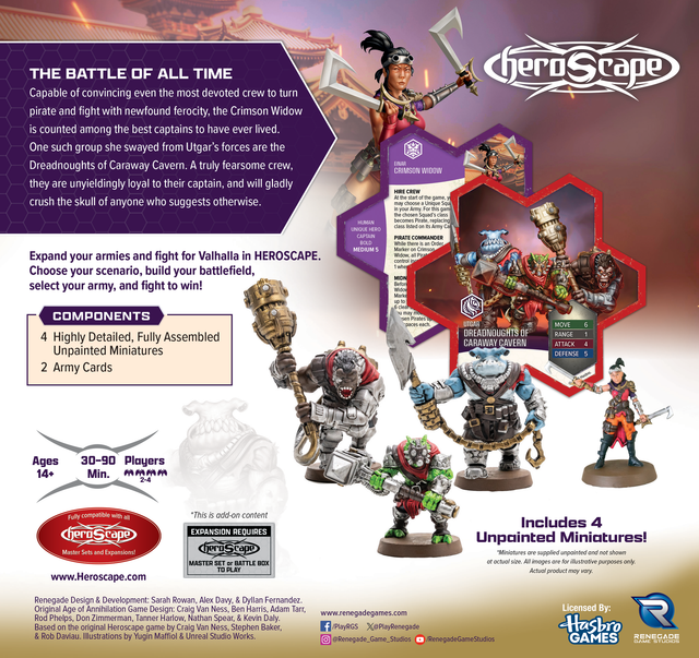 HeroScape: Crimson Widow & Dreadnoughts of Caraway Cavern Army Pack HeroScape: Crimson Widow & Dreadnoughts of Caraway Cavern Army Pack