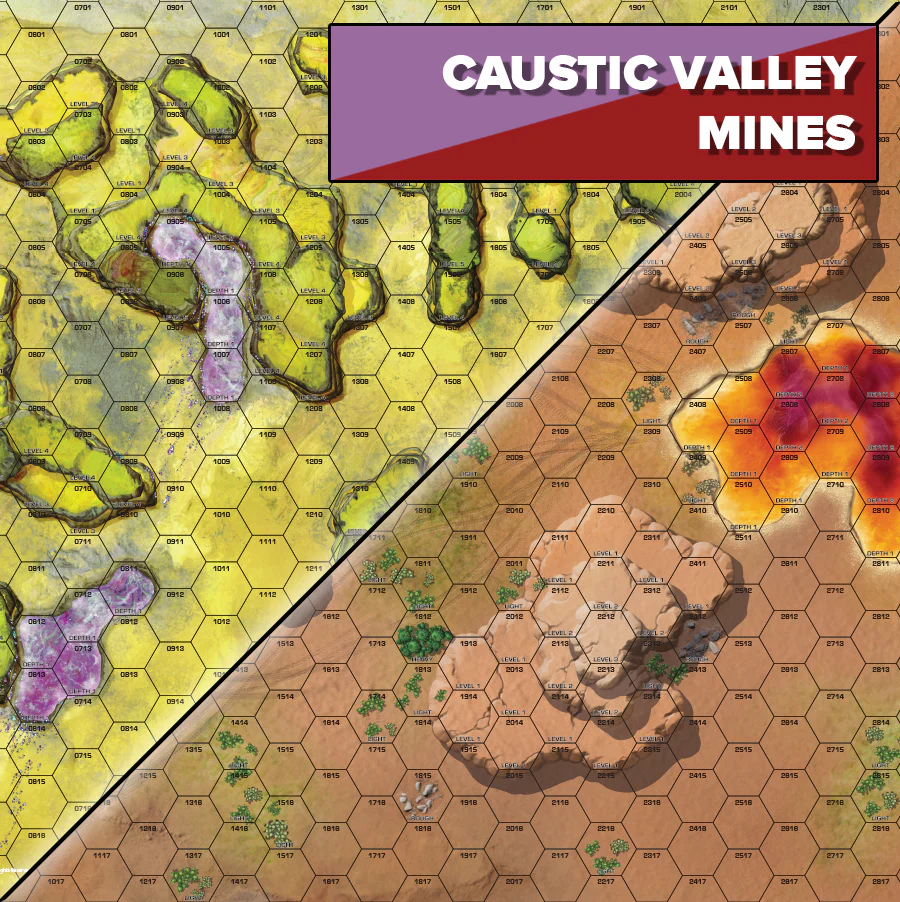 Battletech: Battlemat - Caustic Valley / Mines Battletech: Battlemat - Caustic Valley / Mines