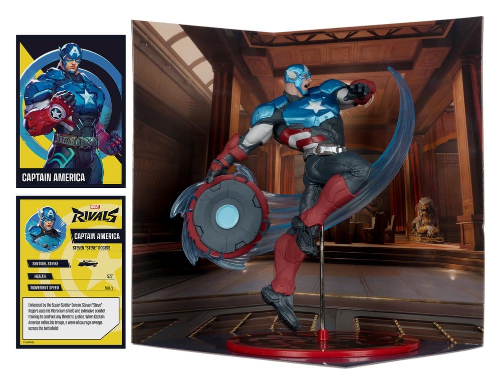 Captain America, Actionfigur, Schild, RotBlau-Anzug, Displayständer