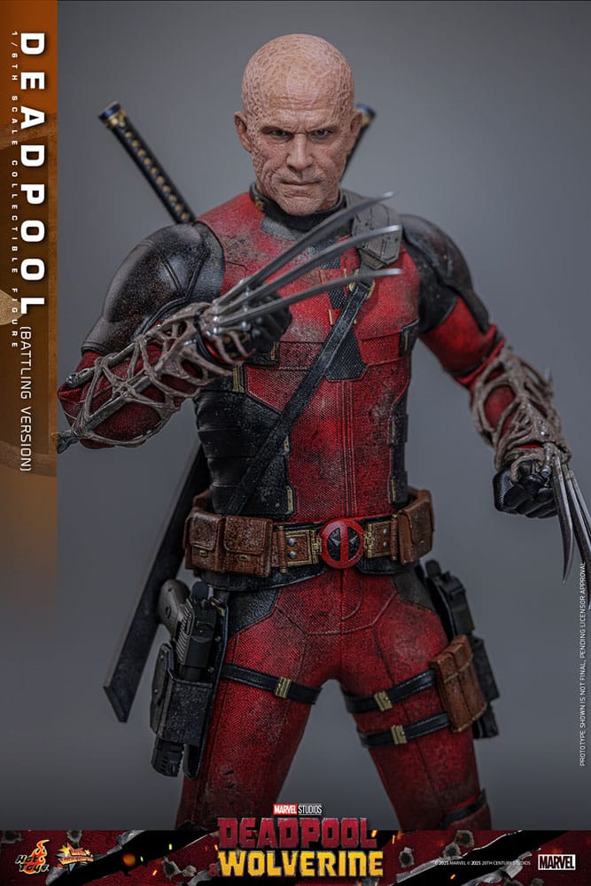 Deadpool & Wolverine AF: Deadpool Battling Version Movie Masterpiece 1/6 Scale31cm Person, Samurai