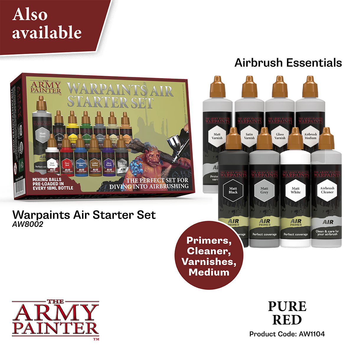 Army Painter: Air - Pure Red Army Painter: Air - Pure Red