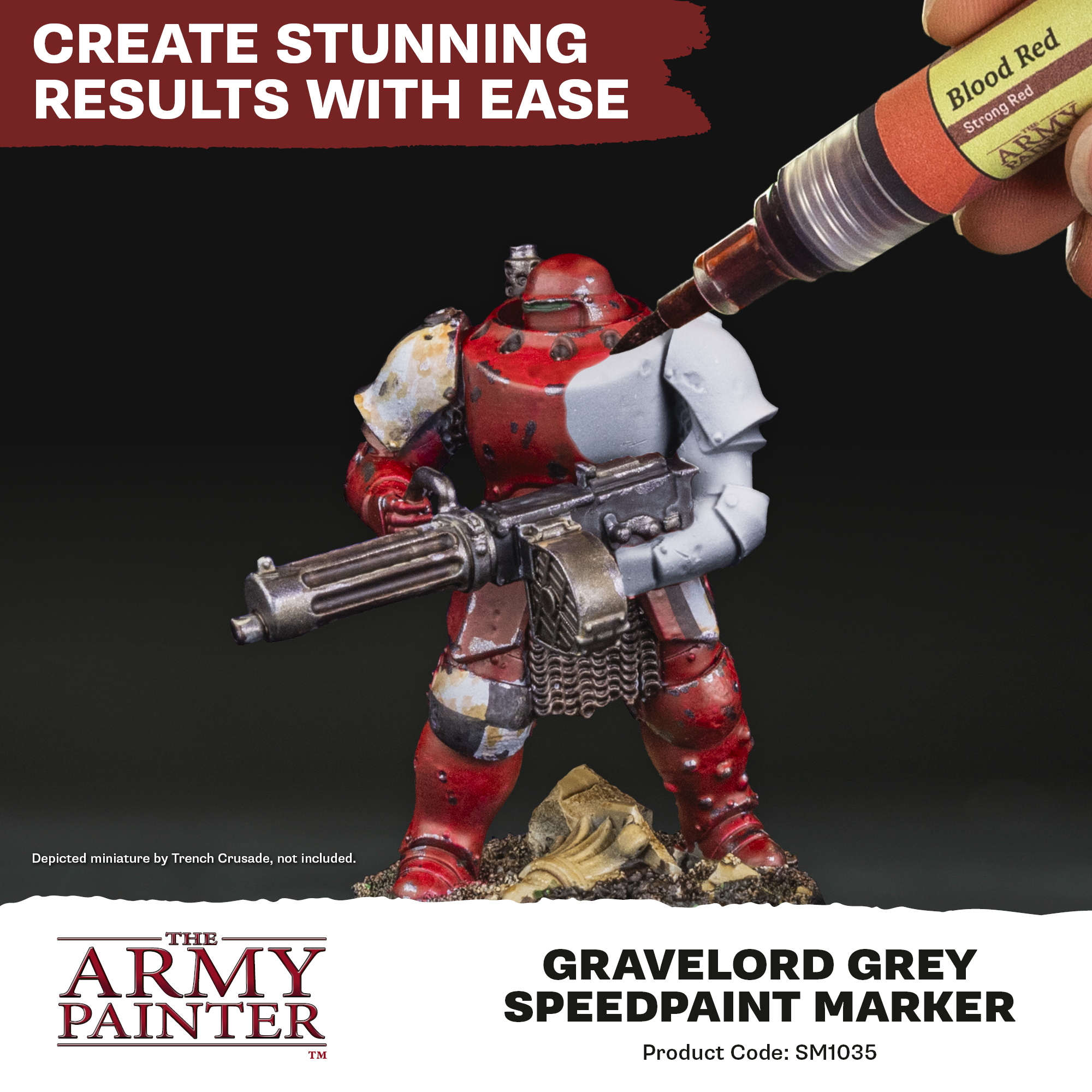 Army Painter: Speedpaint Marker - Gravelord Grey Miniatur, Rüstung, Gravellord, Speedpaint, Gewehr