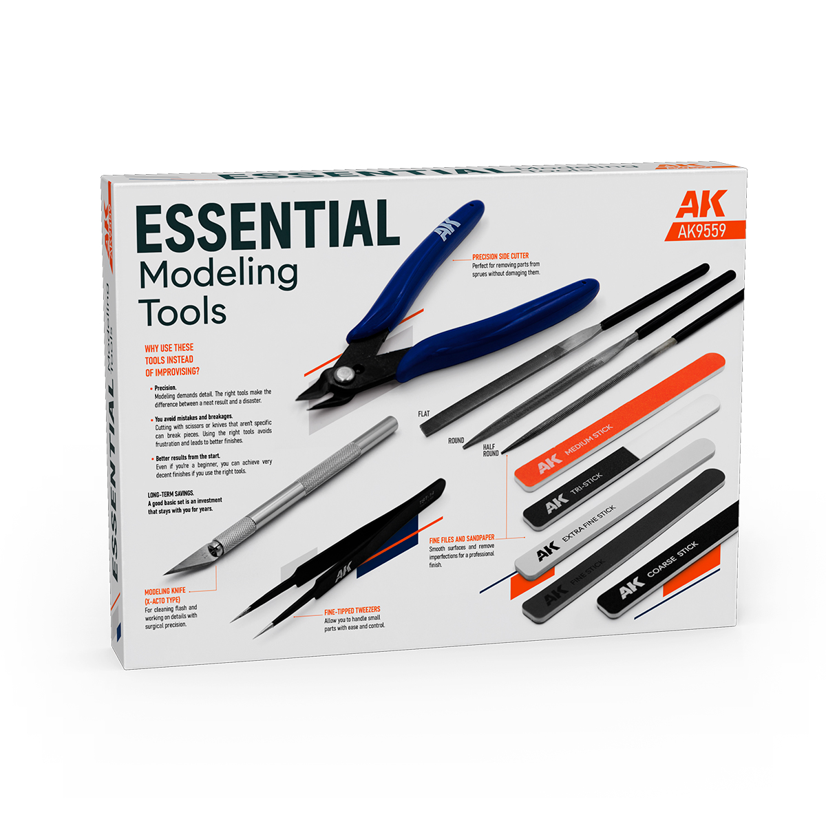 AK: Essential Modeling Tools Modeling-Wozu, Essential, Werkzeug-Set, Zange, Kernwerkzeug