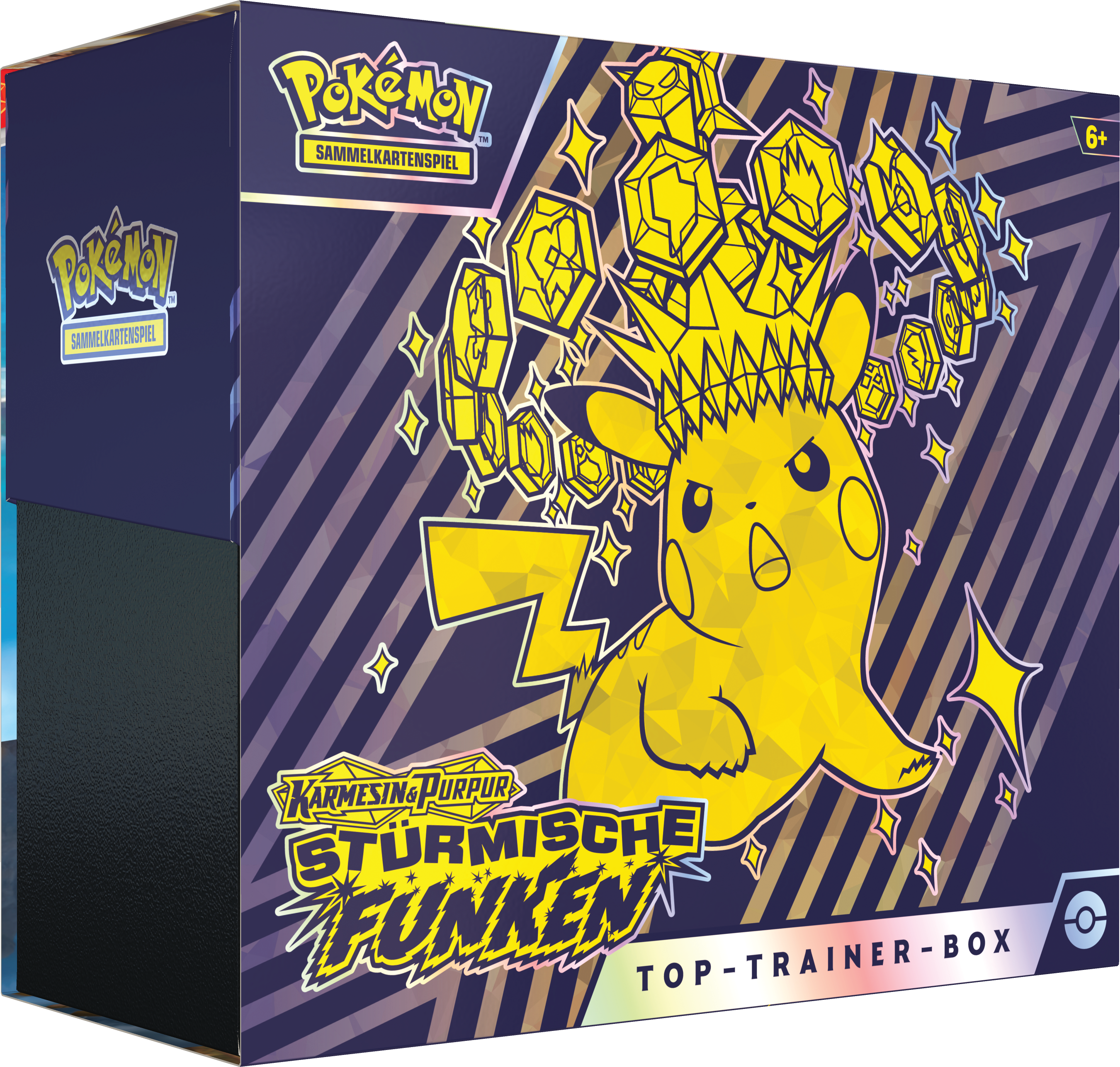 Pokémon CCG dt.: Karmesin & Purpur Stürmische Funken Top-Trainer-Box (KP08) Pokémon CCG dt.: Karmesin & Purpur Stürmische Funken Top-Trainer-Box (KP08)
