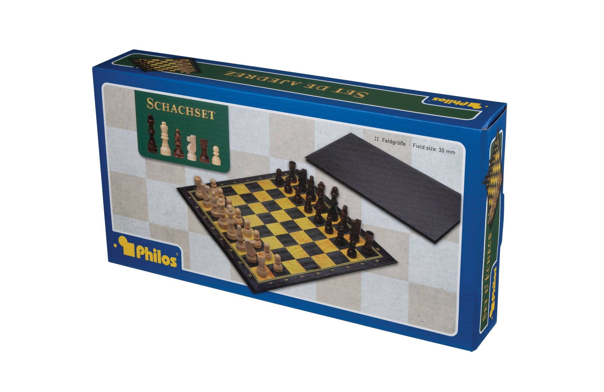 Schachset, klappbar, Standard, Feld 30 mm