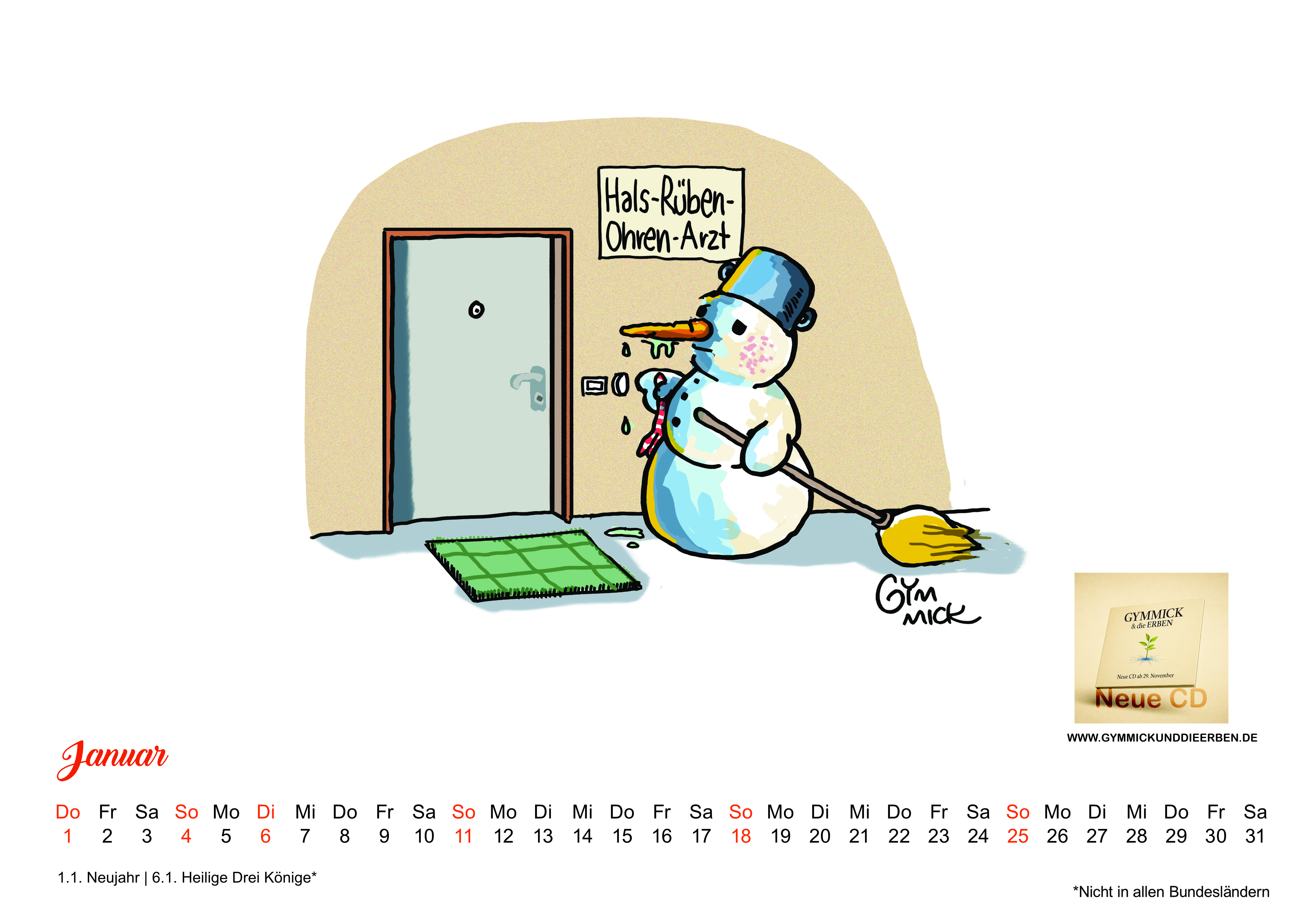 Gymmick: Kalender 2026: 13 Blatt Querformat Gymmick: Kalender 2026: 13 Blatt Querformat