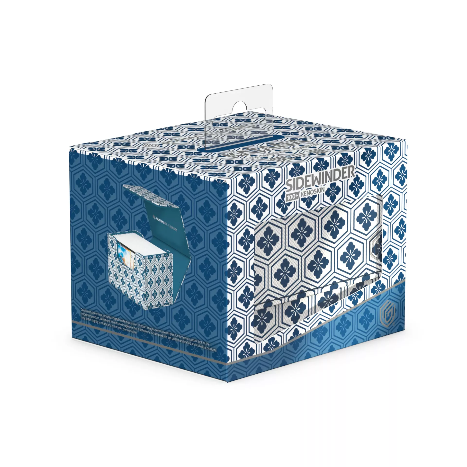 Ultimate Guard: Deck Box Sidewinder 100+ Xenoskin Shogun's Journey - Kikko (White/Blue)