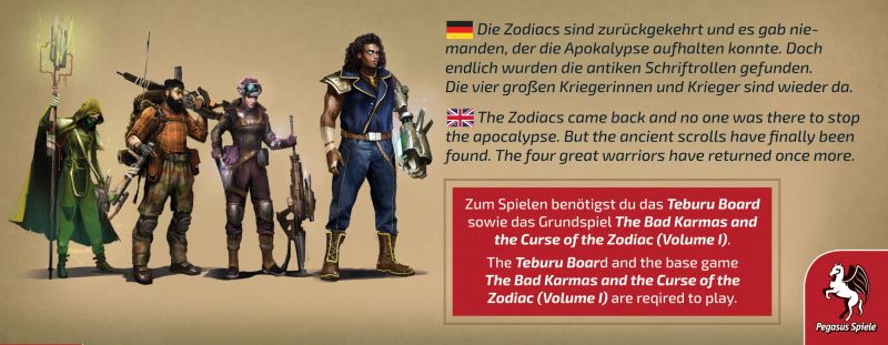 Teburu: The Bad Karma - The Zodiac Apocalypse Heroes Miniaturen, Figuren, Charaktere, Rüstung, Waffen