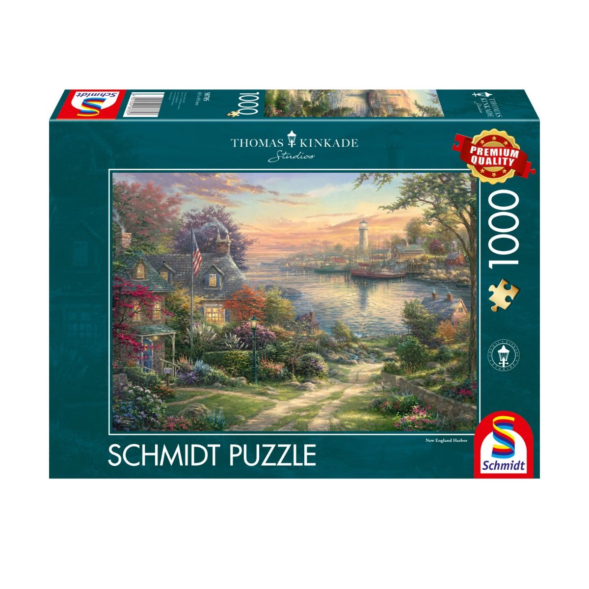 Puzzle, Schmidt, 1000-teil, New England Harbor, Landschaft