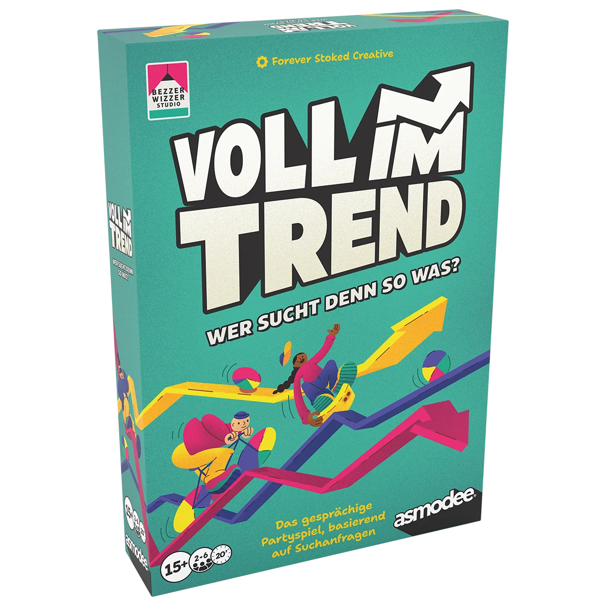 Voll im Trend Würfel, Spielfigur, Spielbox, Kartenspiel, Partyspiel
