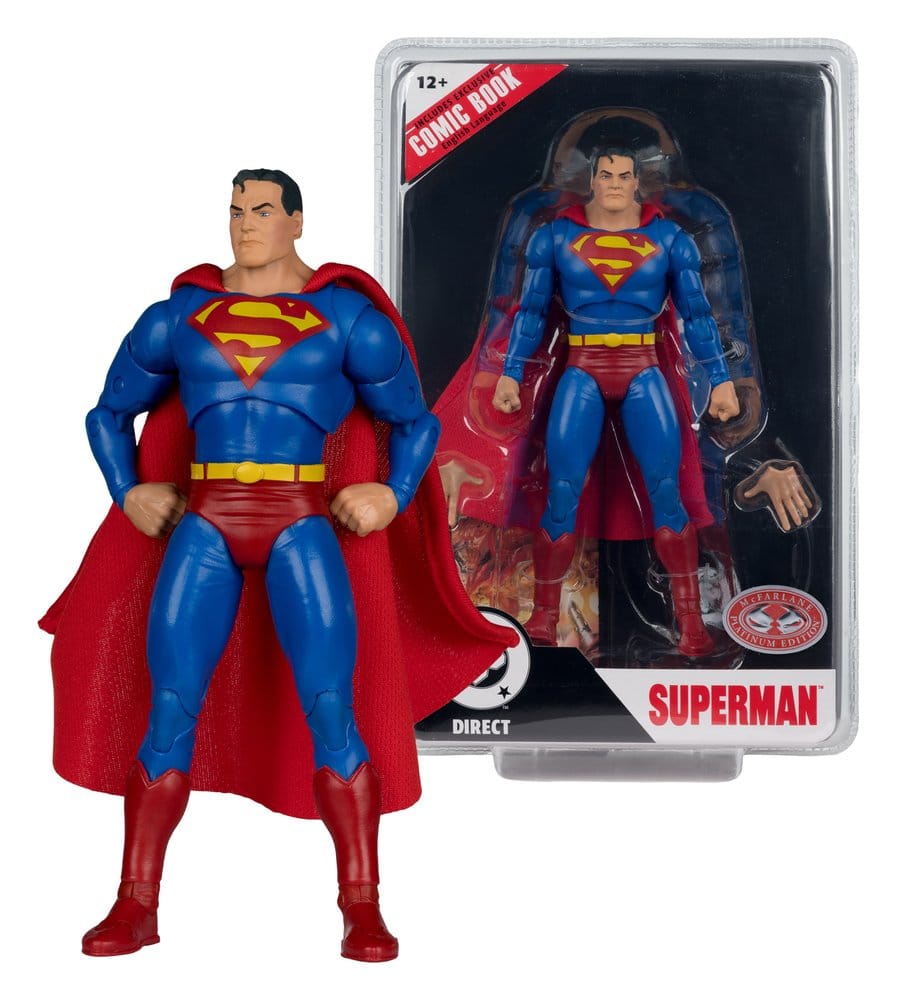 Superman Figur, Actionfigur, Kopf-Body-Uniform, rote Cape, Comic Figure