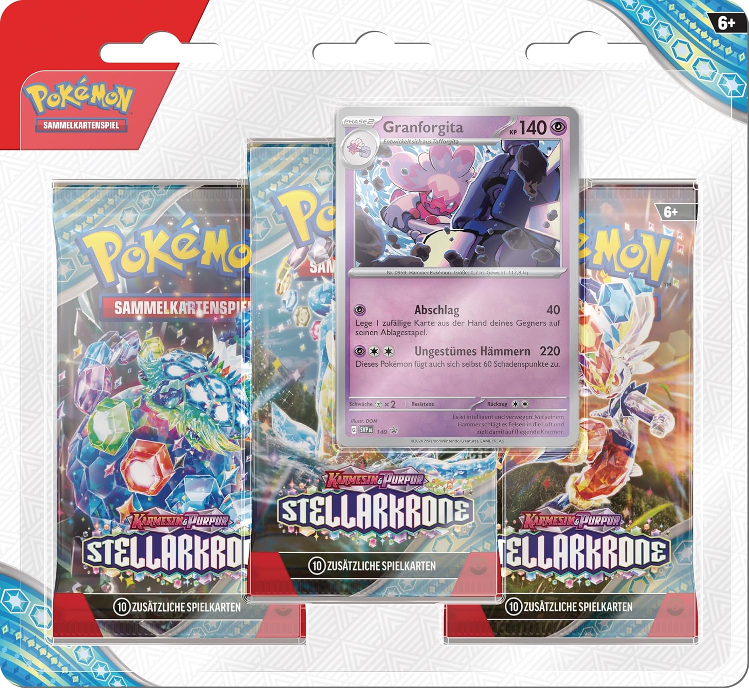 Pokémon CCG dt.: Karmesin & Purpur Stellarkrone 3-Pack Blister (KP07)