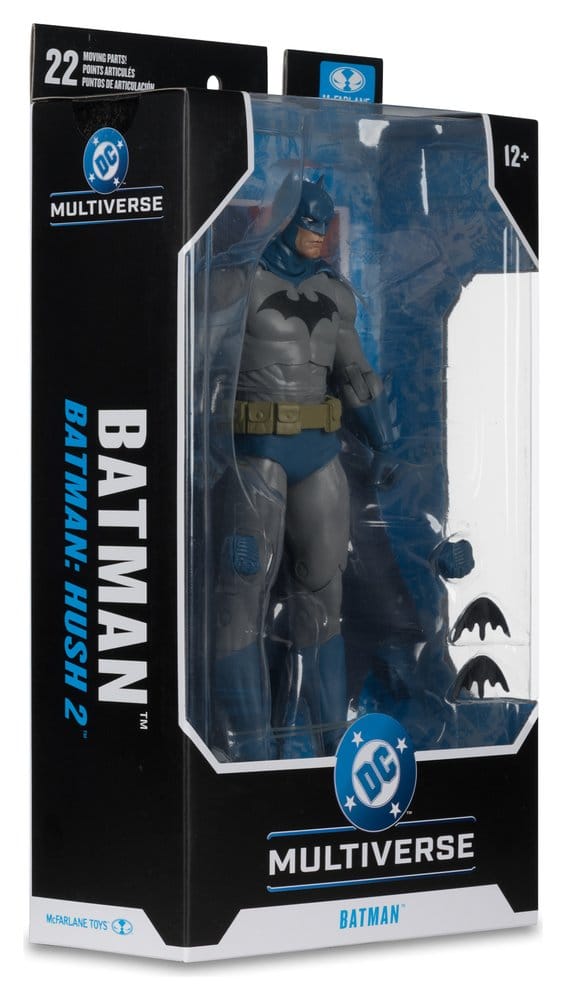 DC Multiverse AF: Batman (Batman Hush 2) 18cm Batman Figur, DC-Superheld, Actionfigur, Verpackungskarton, blaues Kostüm