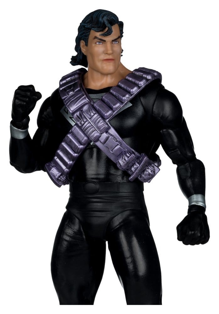 DC Multiverse AF: Superman vs. Mongul 2er Set (Return of Superman) 25cm Actionfigur, Superheld, Gürteltragesystem, Schwarz, Kleidung
