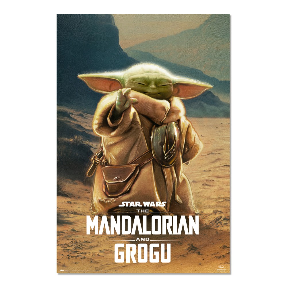 Star Wars: Poster Mandalorian and Grogu 91,5x61cm Baby Yoda, Grogu, Mandalorian, Figur, Poster
