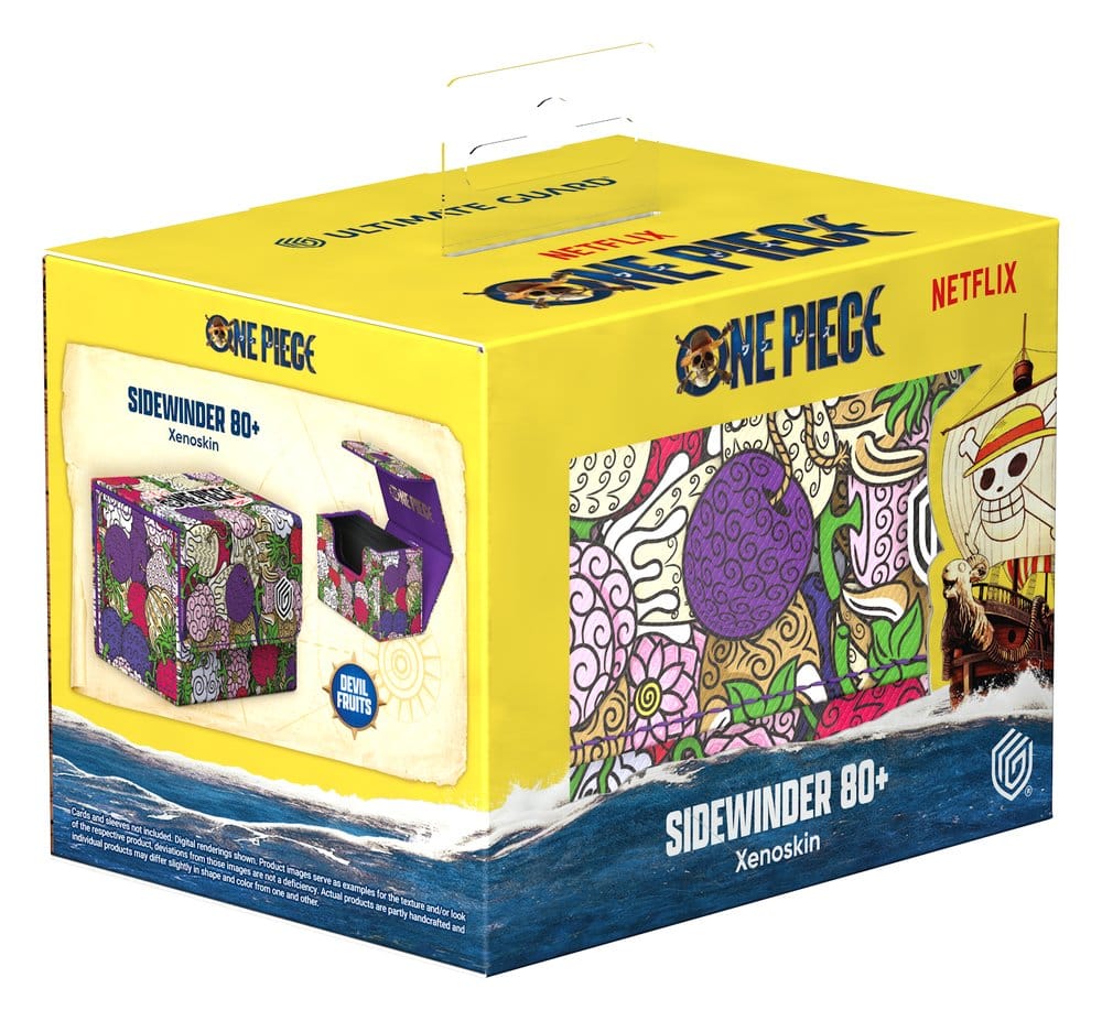 Ultimate Guard: Deckbox Sidewinder 80+ Xenoskin One Piece - Devil Fruit One Piece, Sidewinder 80+, Xenogkin, Transparent case, Colorful pattern