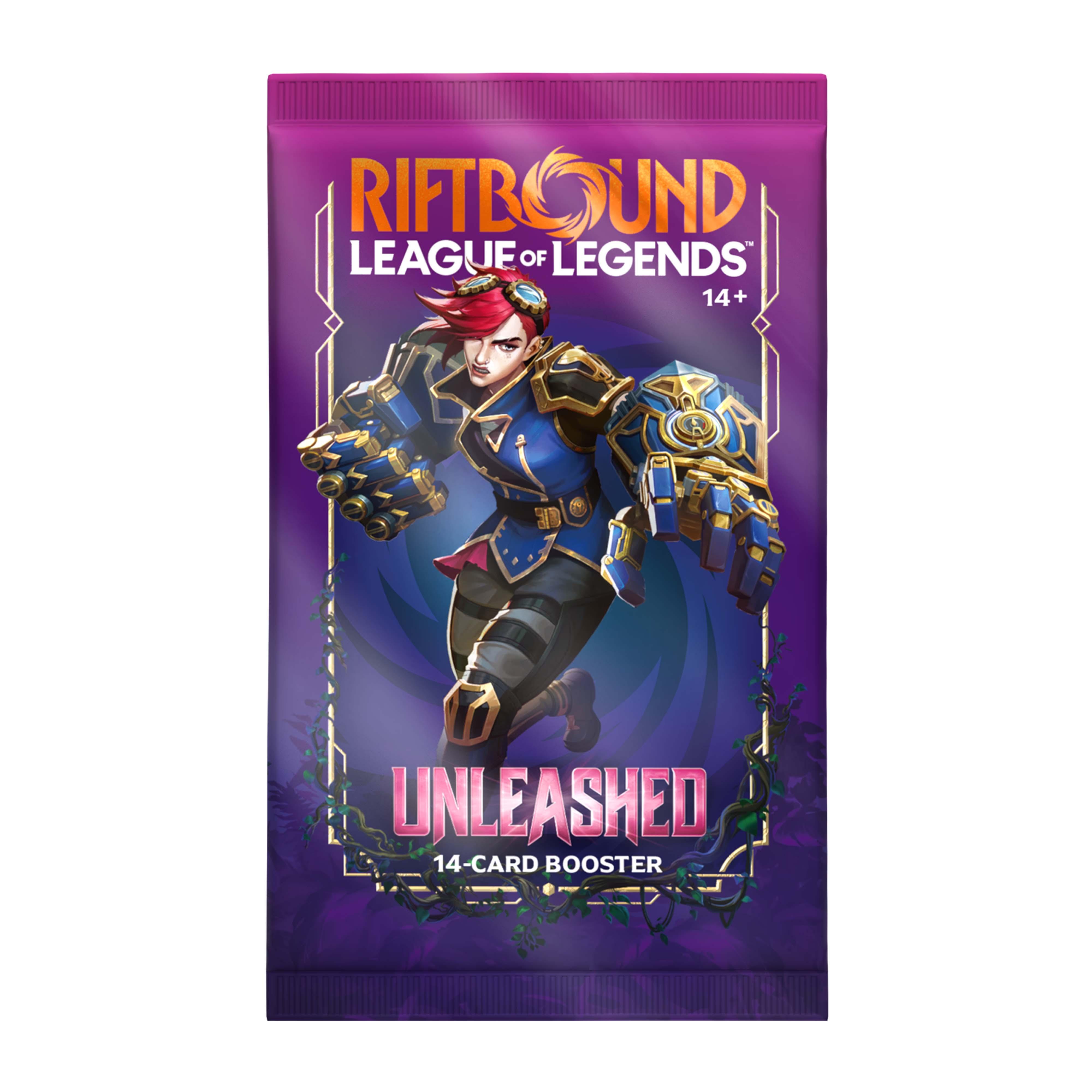 Riftbound TCG: Unleashed Booster Display (RB03) Trading-Card Booster, 14-card booster, Unleashed, Legue of Legends, Riftbound
