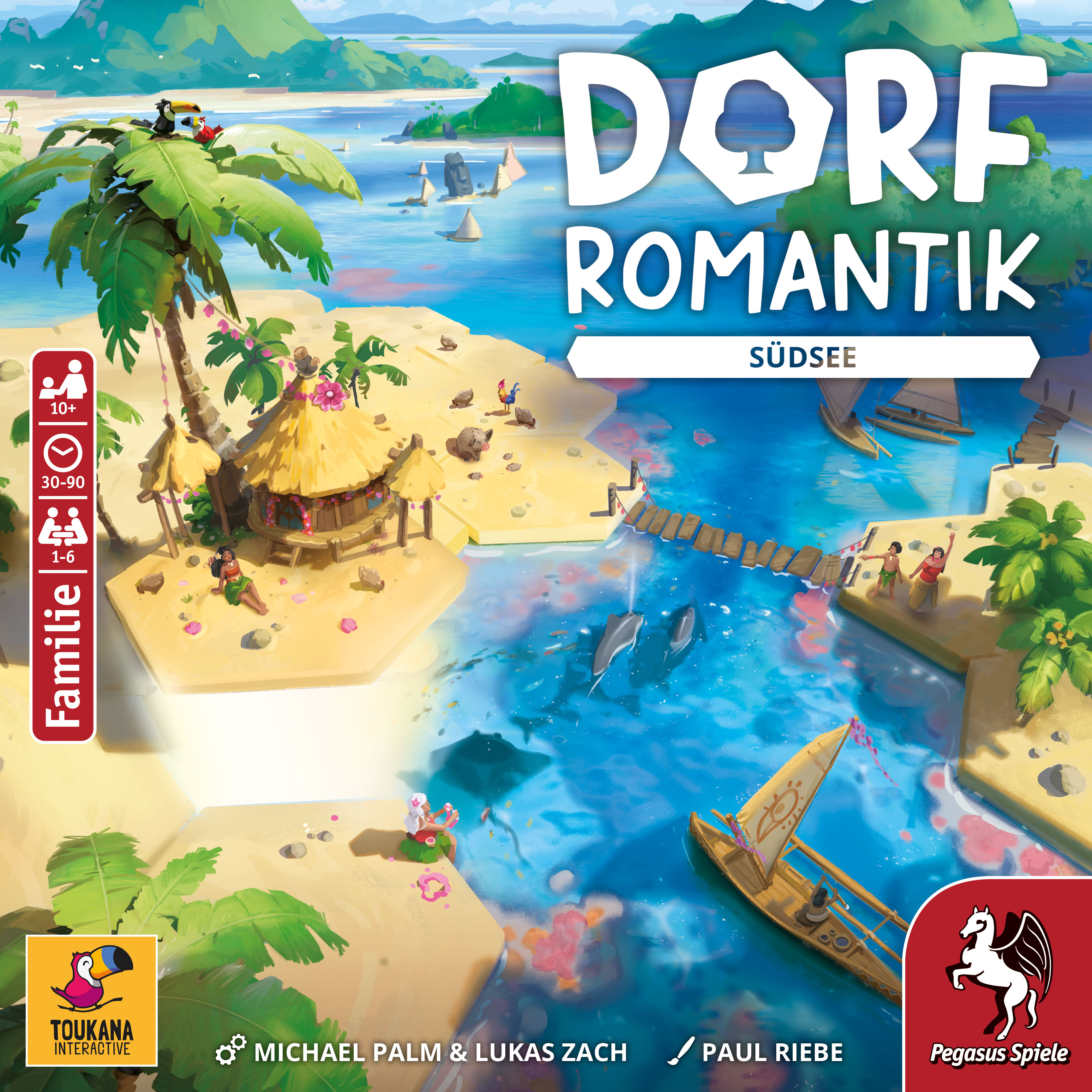 Insel, Brettspiel, Küste, Boote, Palmen