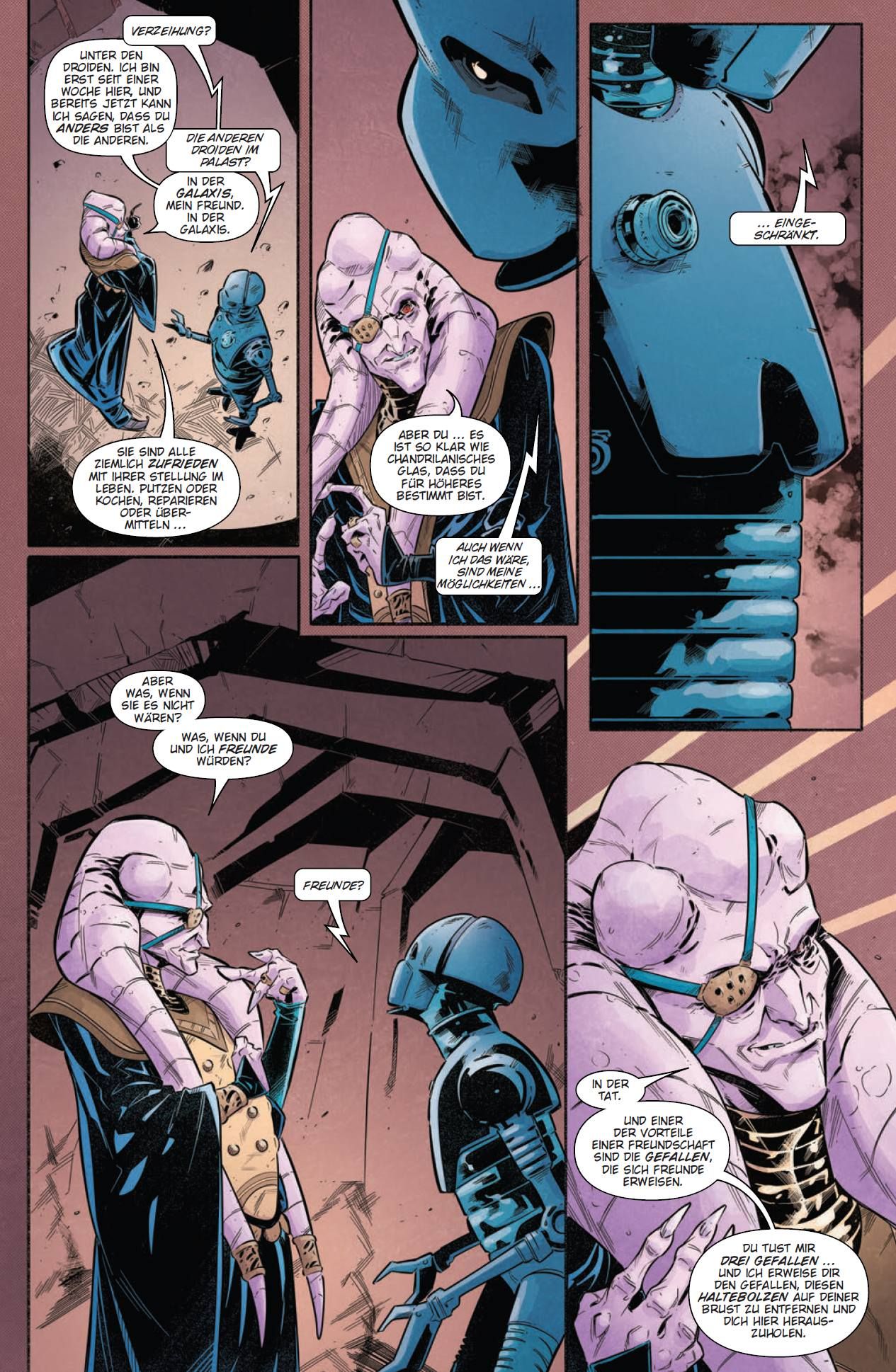 Star Wars: Schurken, Rebellen und das Imperium Comic, Panel, Alien, Lila, Robot
