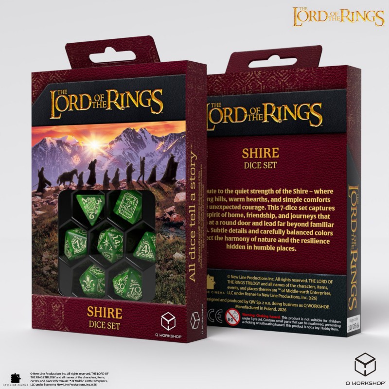 würfel, set, gaming, shire, lord of the rings