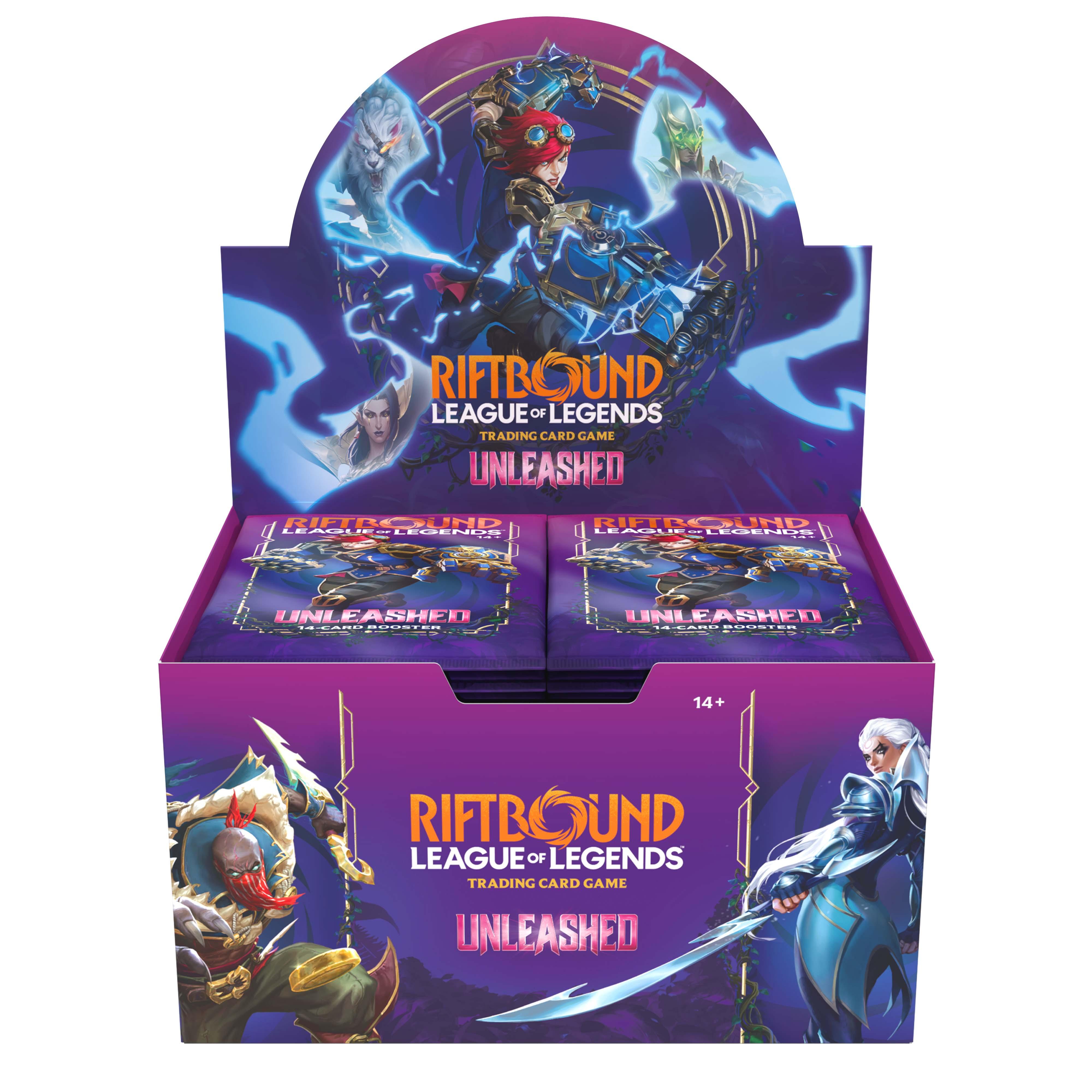 Riftbound TCG: Unleashed Booster Display (RB03) Trading Card Game, Unleashed, Riftbound, League of Legends, Deck Box