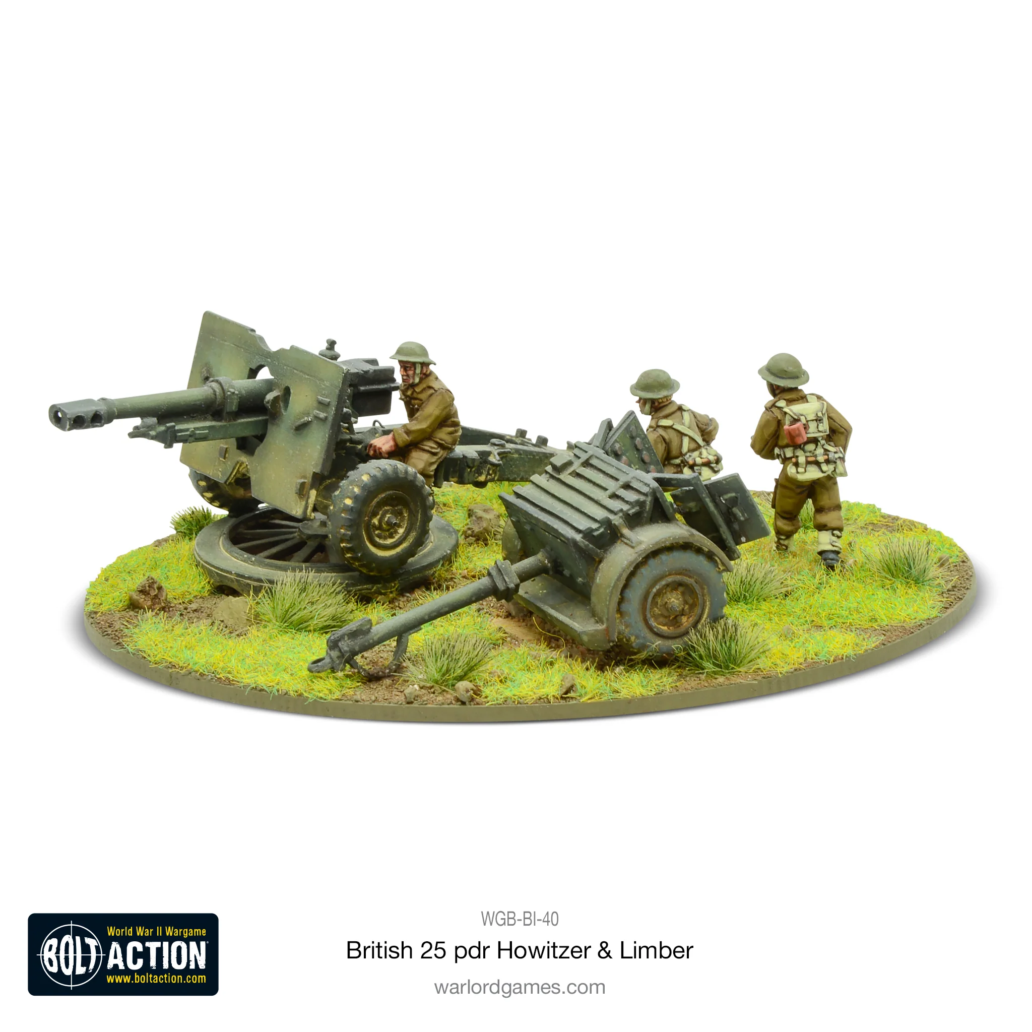 Bolt Action: Brtish - 25pdr Howitzer & Limber Bolt Action: Brtish - 25pdr Howitzer & Limber