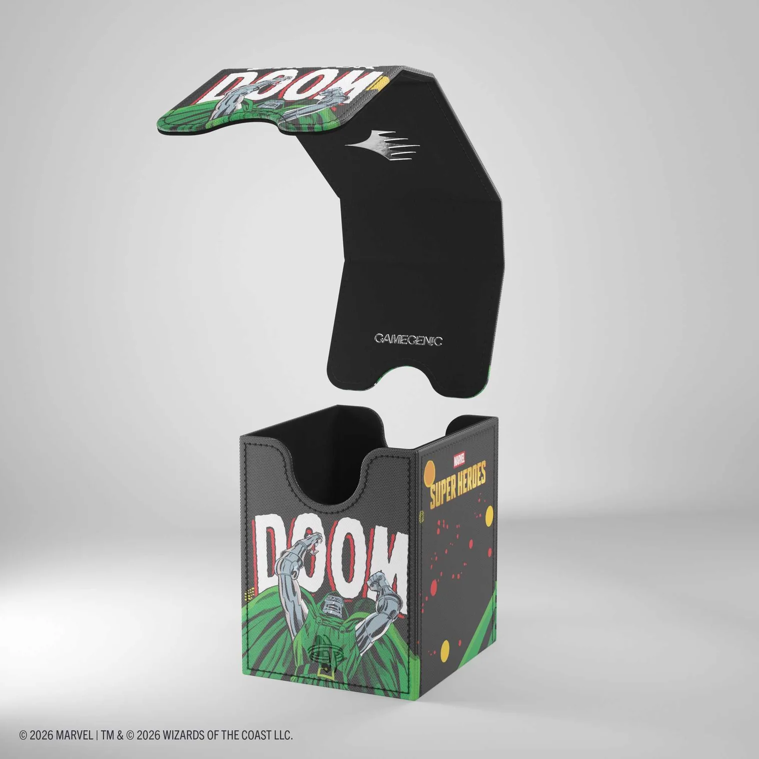 Gamegenic: Deckbox Squire Plus 100+ XL Convertible Magic Marvel Superheroes - Doctor Doom Actionfigur, Doom-Box, Comic, Marvel, Ausstellungsständer