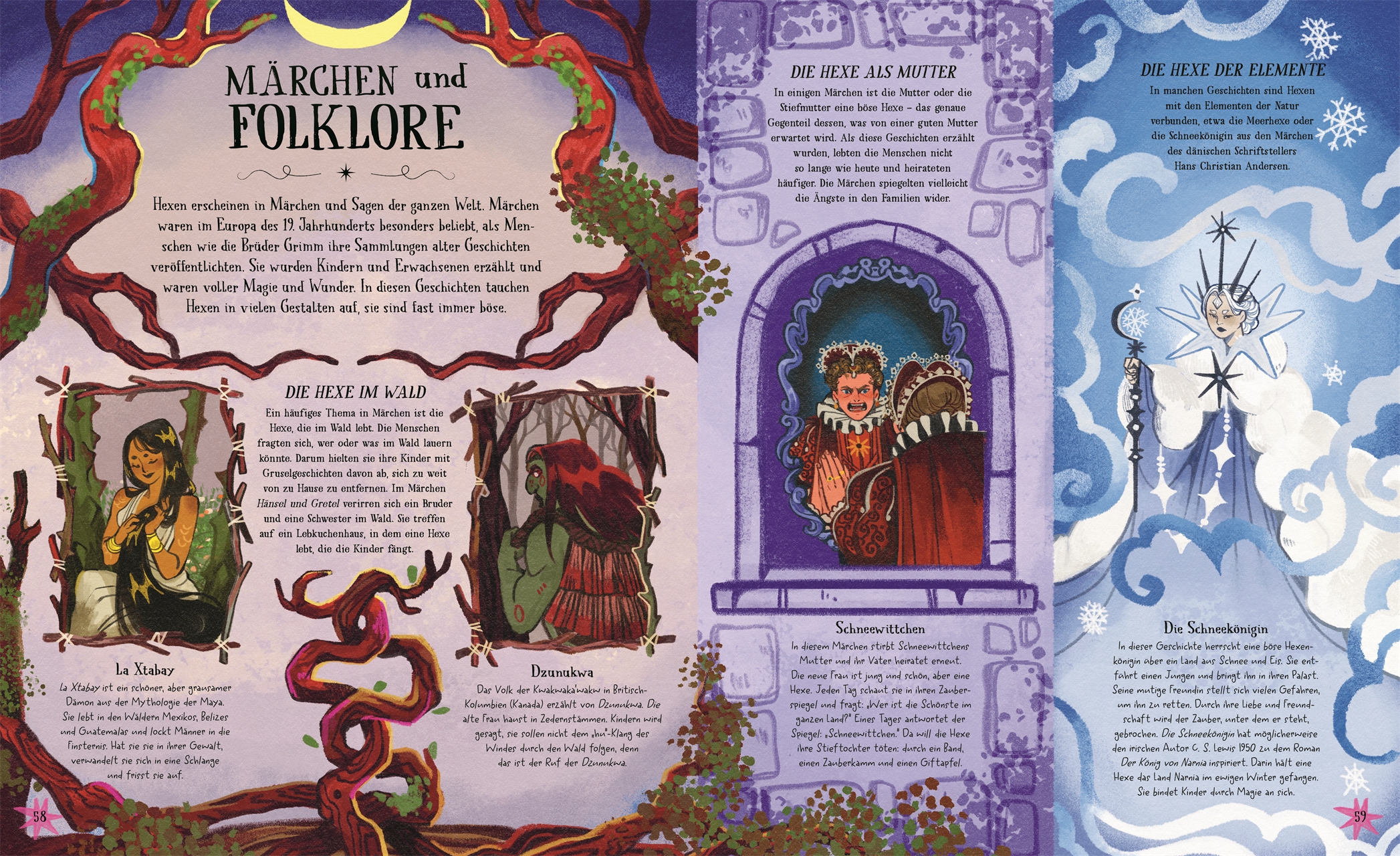 Die Geschichte der Hexen und magischen Frauen Buch, Veröffentlichung, Werbung, Plakat, Comics