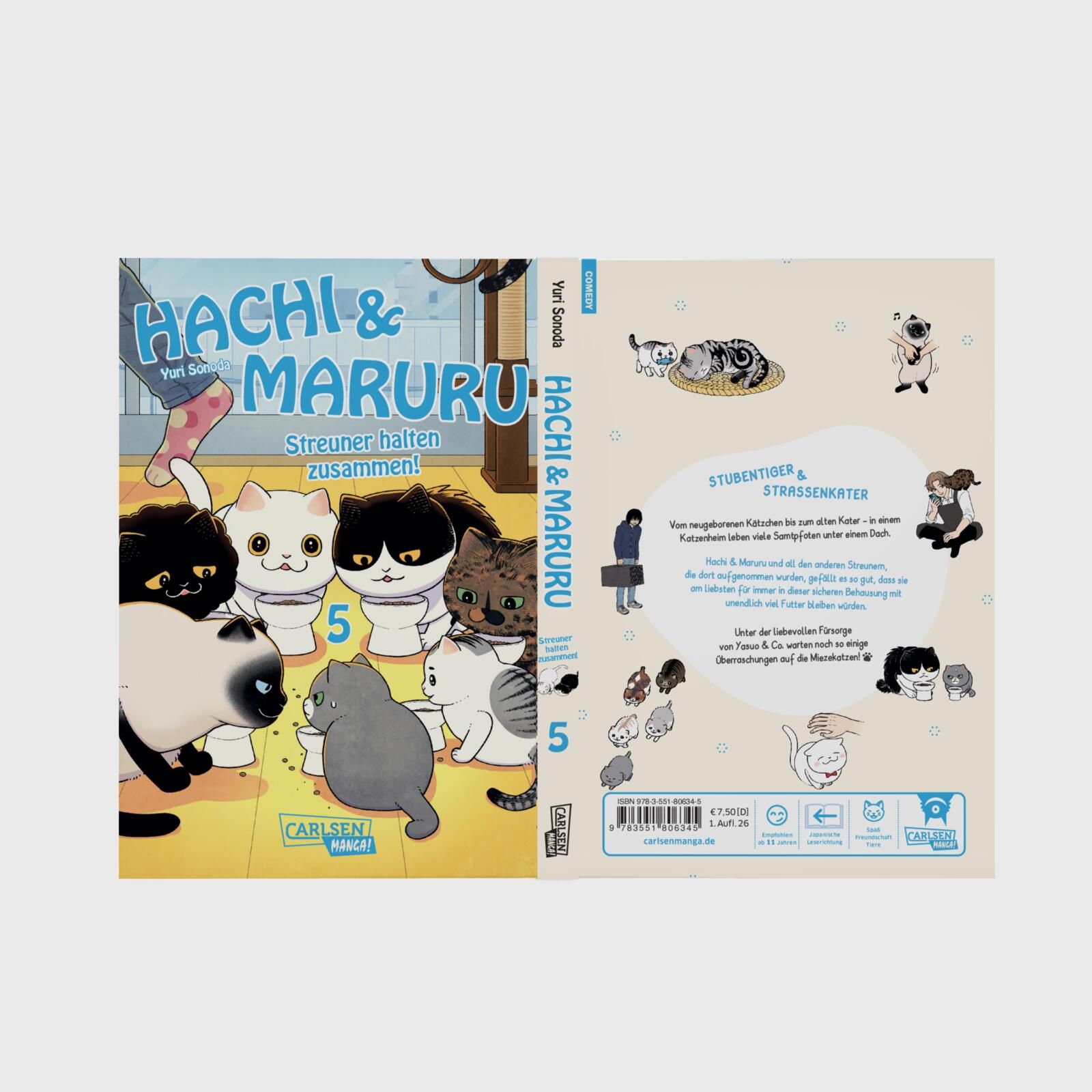 Hachi & Maruru - Streuner halten zusammen Bd.5 Manga, Katze, Katzenbuch, Tierillustrationen, 5. Band
