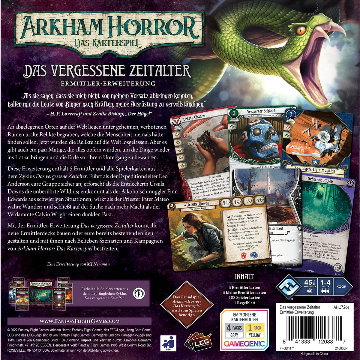 Arkham Horror LCG dt.: Das vergessene Zeitalter Ermittler-Erweiterung