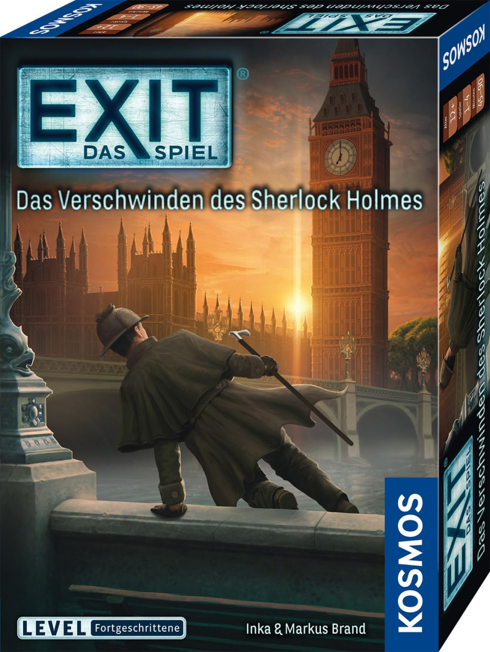 verstecktes Objekt, Fluchtspiel, Brettspiel, Sherlock Holmes, London Sonnenuntergang