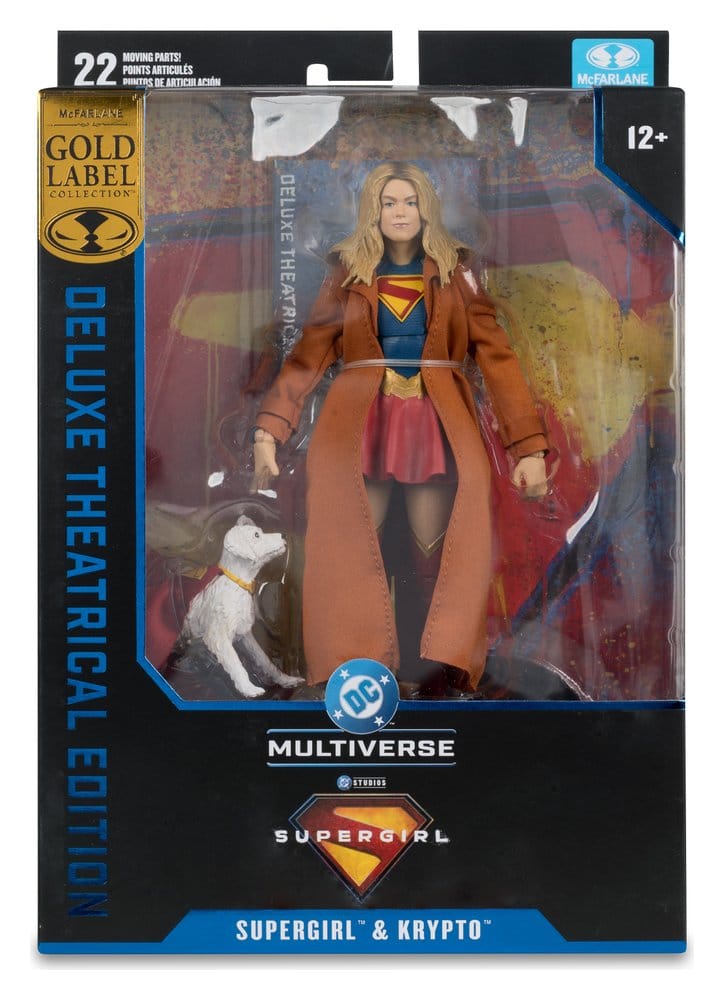 action figure, supergirl, dc multiverse, plush coat, 12+ age