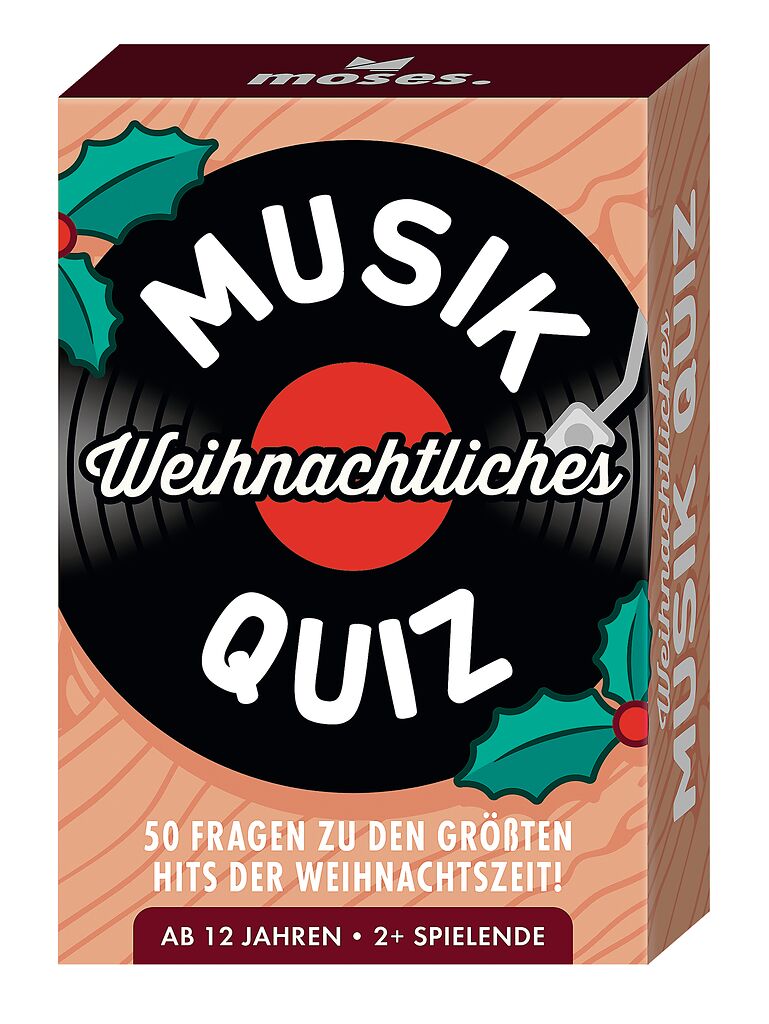 Mini Weihnachtsspiele (6 verschiedene) Weihnachtsquiz, Musikquiz, Bildschirmspiel, 50 Fragen, Spielbox