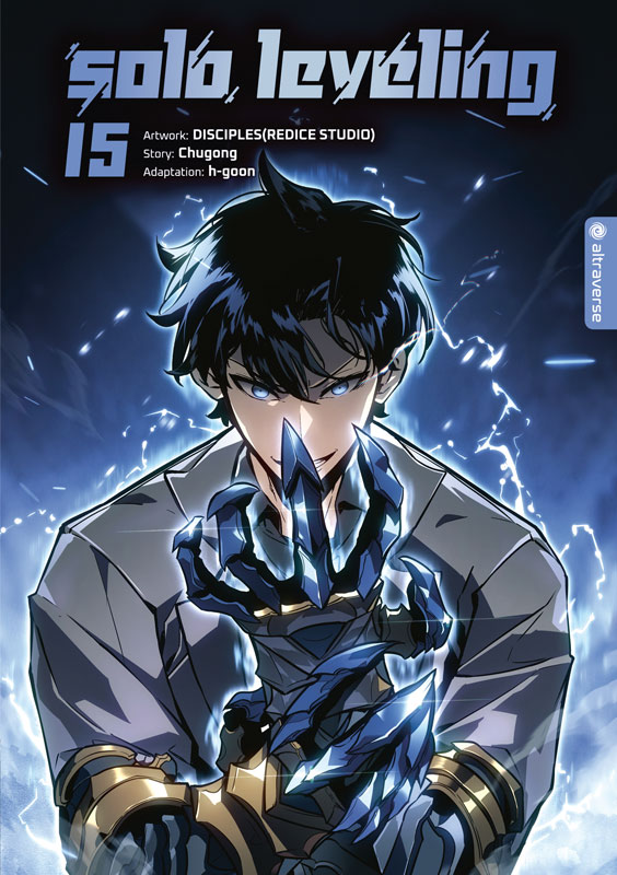 Solo Leveling Bd.15 (Finale) manga, comic, main character, glowing blue, sleeves