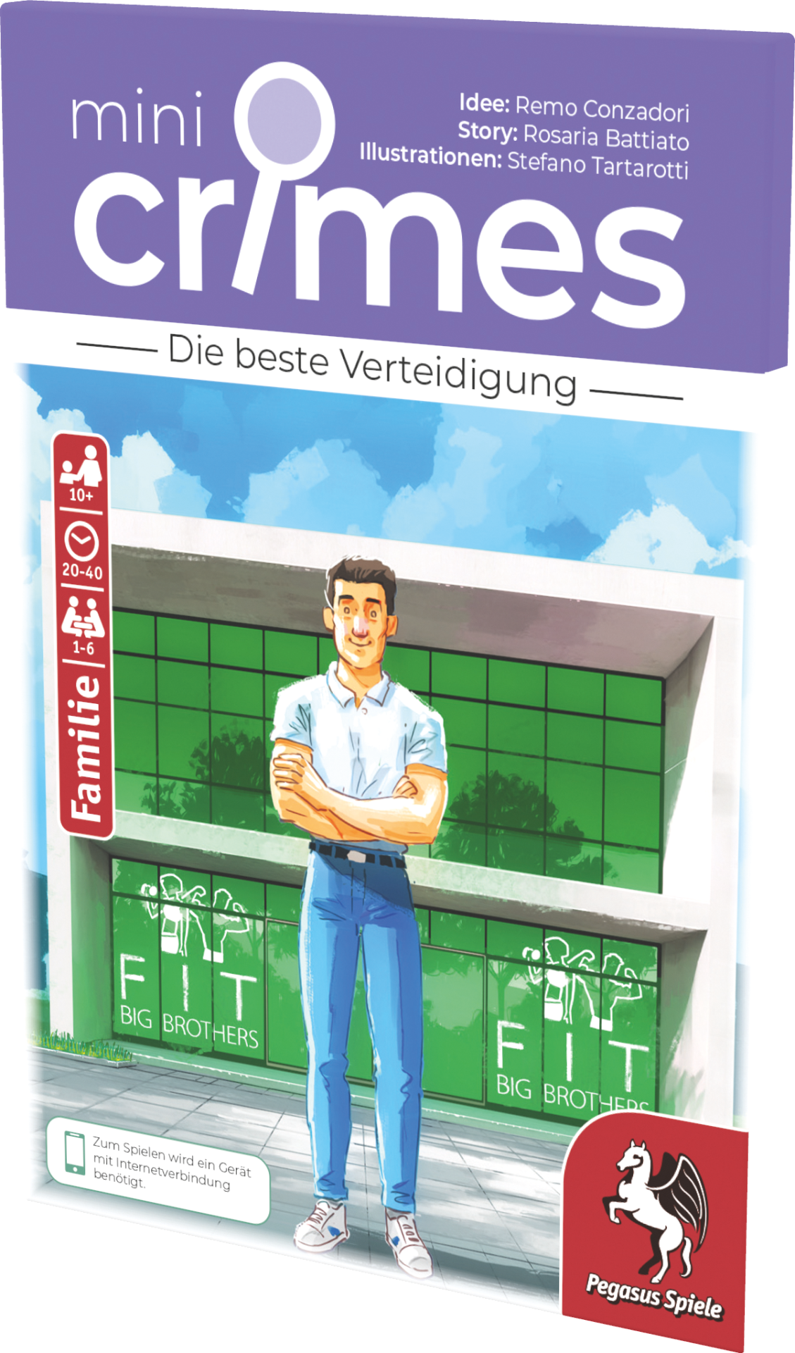 MiniCrimes - Die beste Verteidigung kartenspiel, mini krimes, family, brettspiel, pegasus spiele