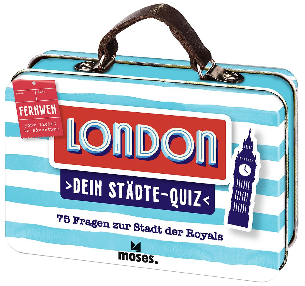 Fernweh London Koffer, Reisetäschchen, London, Städte-Quiz, MooseS.