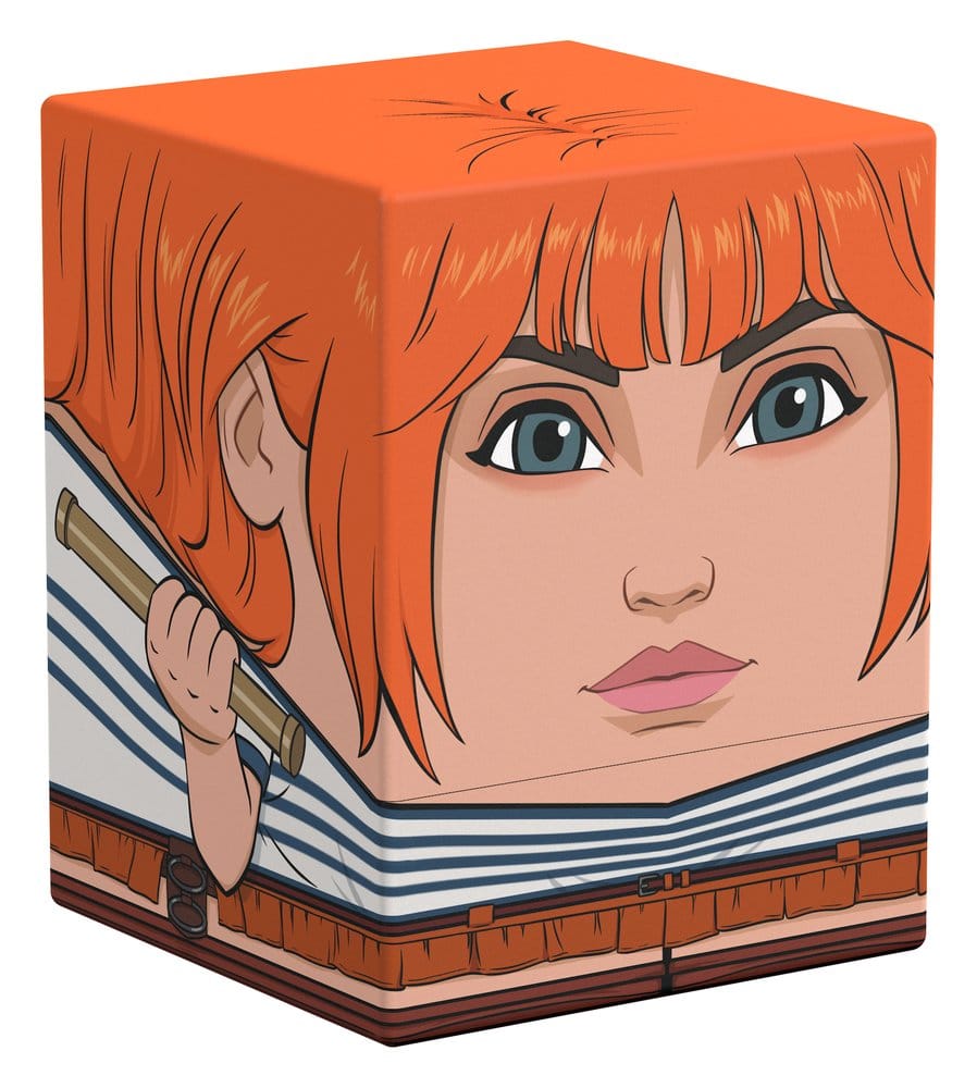Actionfigur, orange Haar, gezeichnete Kunst, Schiffsdeck, Klingengriff