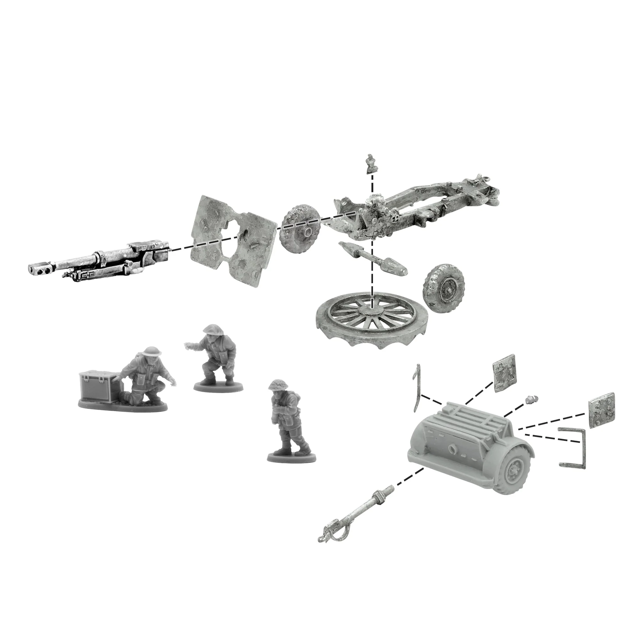 Bolt Action: British - Infantry (winter) 25 PDR ATG & crew