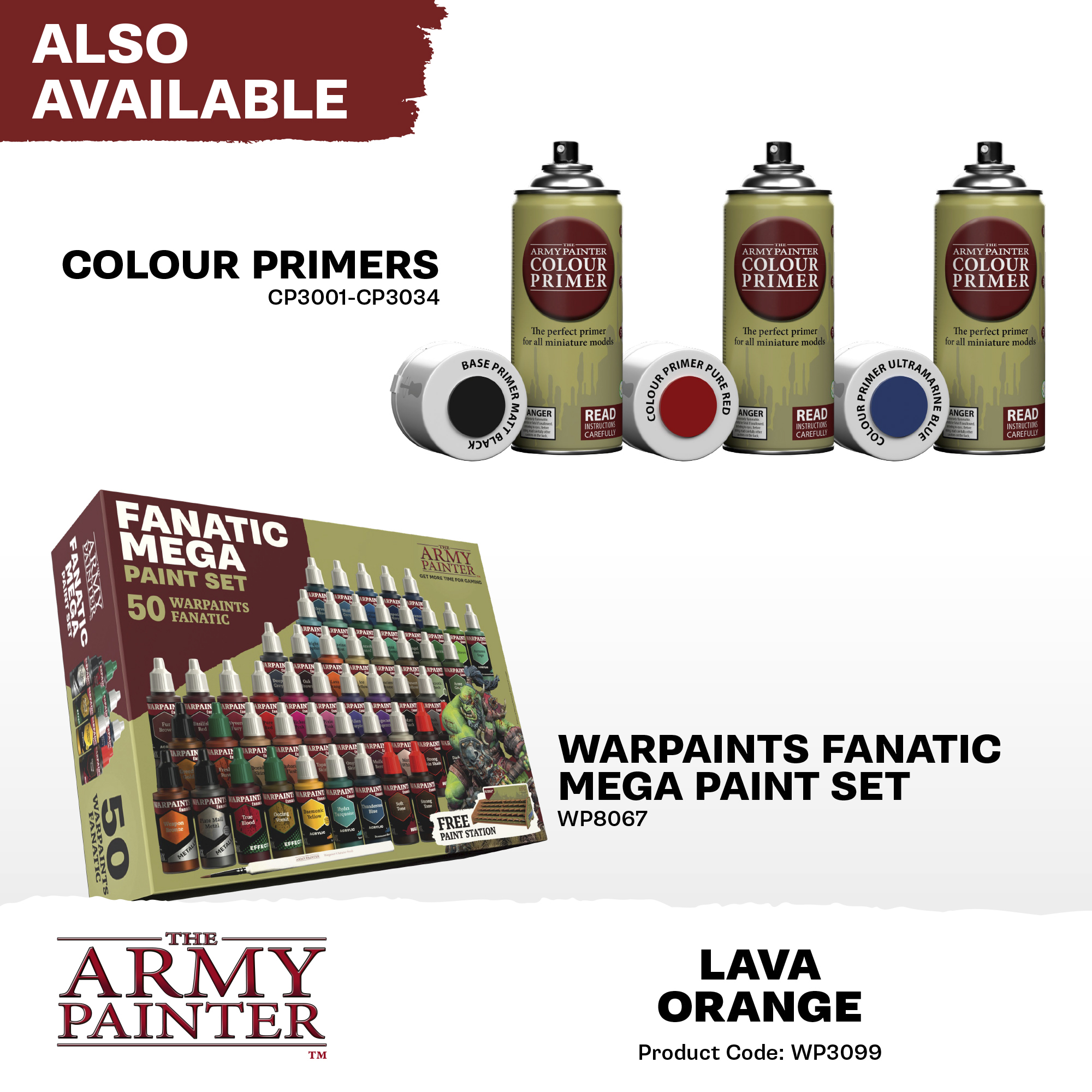 Army Painter: WP Fanatic - Lava Orange Army Painter: WP Fanatic - Lava Orange