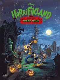 Micky Maus: Horrifikland Neuauflage Halloween, Cartoon, Nacht, Kürbisse, Charaktere