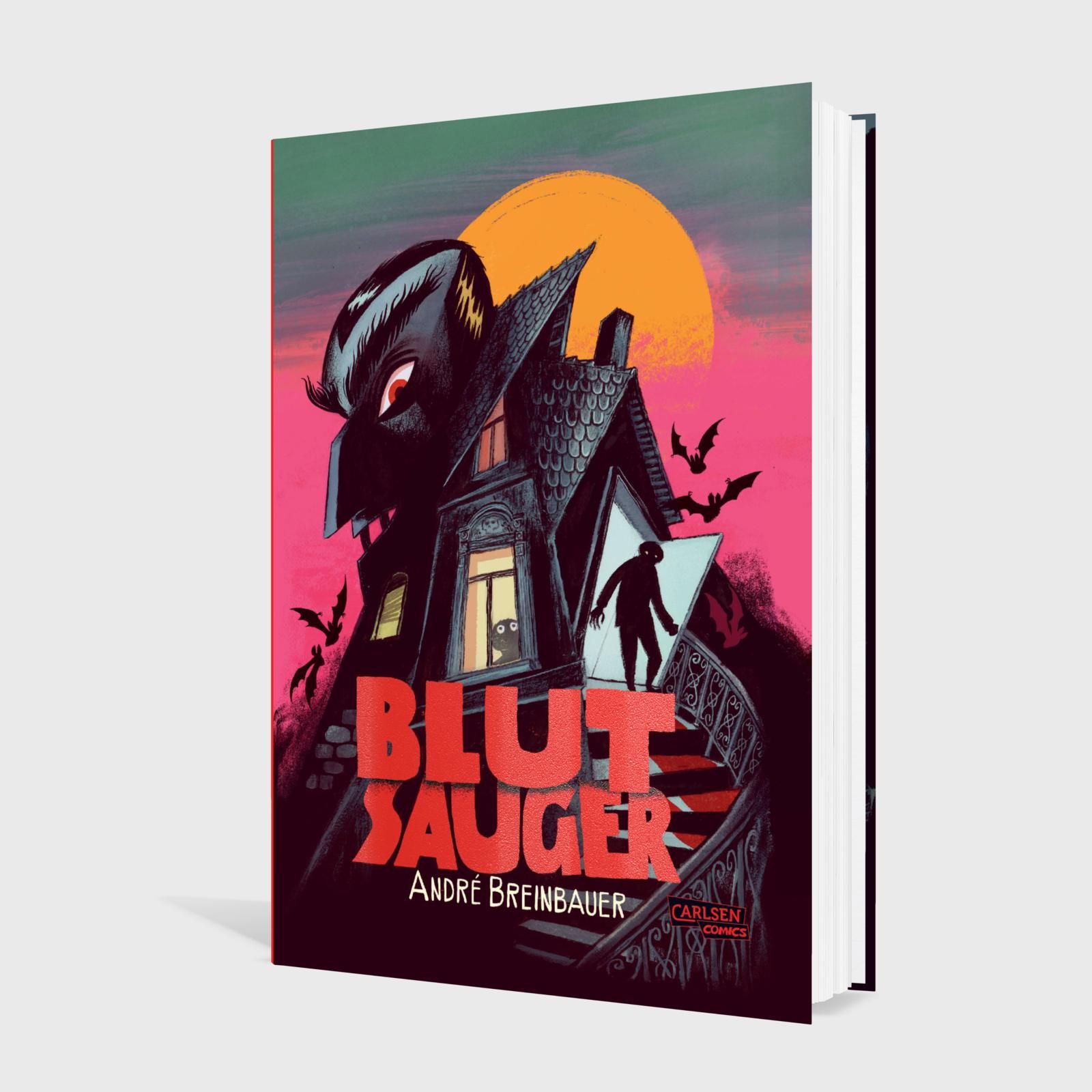 Horror-Comic, Verfluchtes Haus, Vampir, Gothisch, Sonnenuntergangsfarben