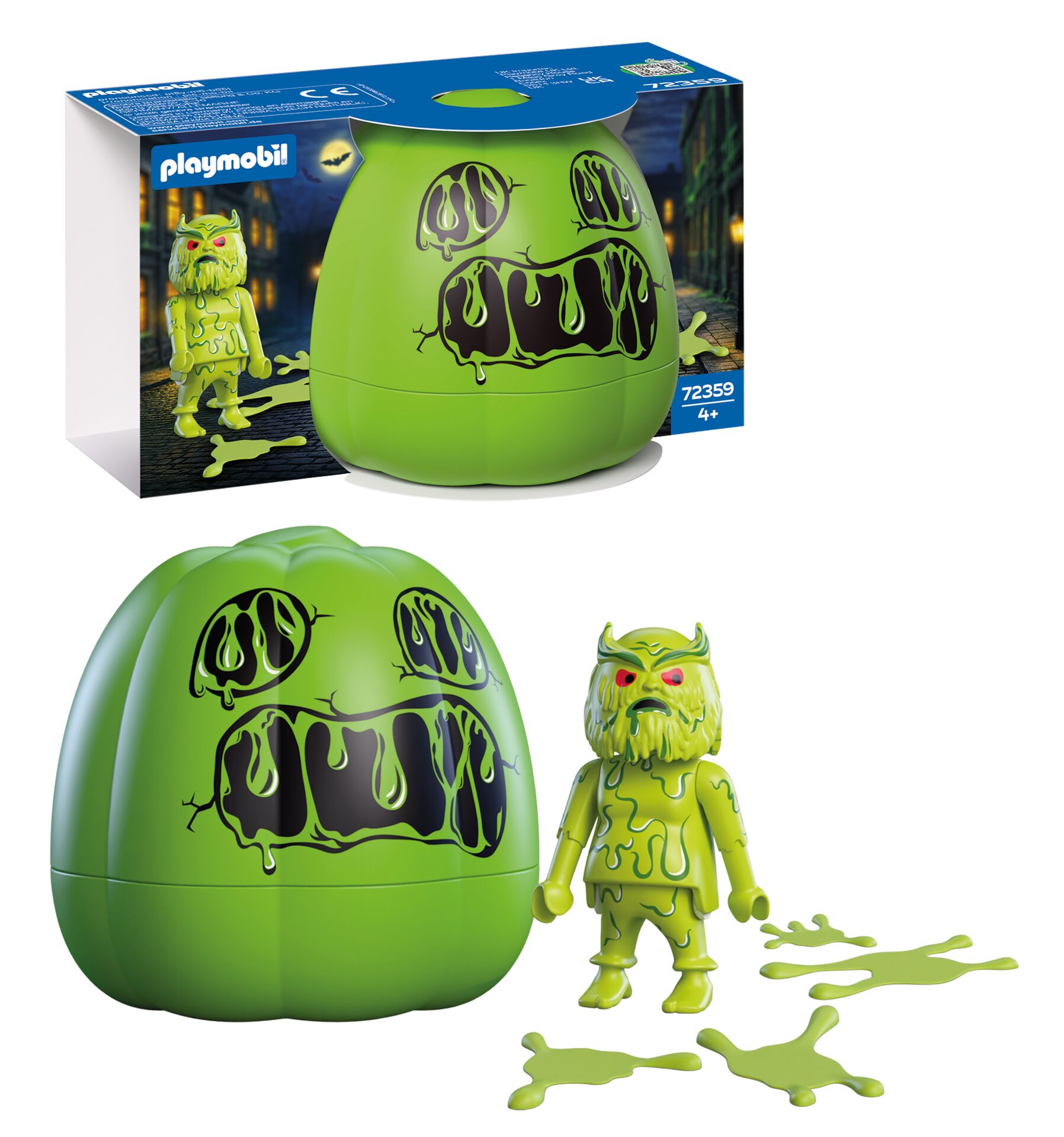 Spielzeug, Kugelbehälter, Monstermotiv, Grün, Lego-ähnlich