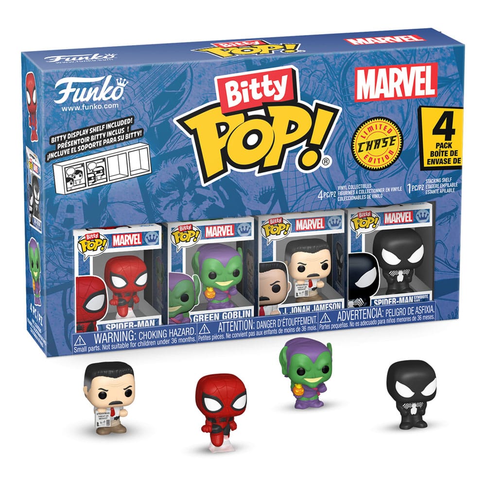 Spider-Man: POP Bitty 4er Set Series 1 (Spider-Man/Green Goblin/J. Jonah Jameson/Spider-Man Stealth) Spider-Man: POP Bitty 4er Set Series 1 (Spider-Man/Green Goblin/J. Jonah Jameson/Spider-Man Stealth)
