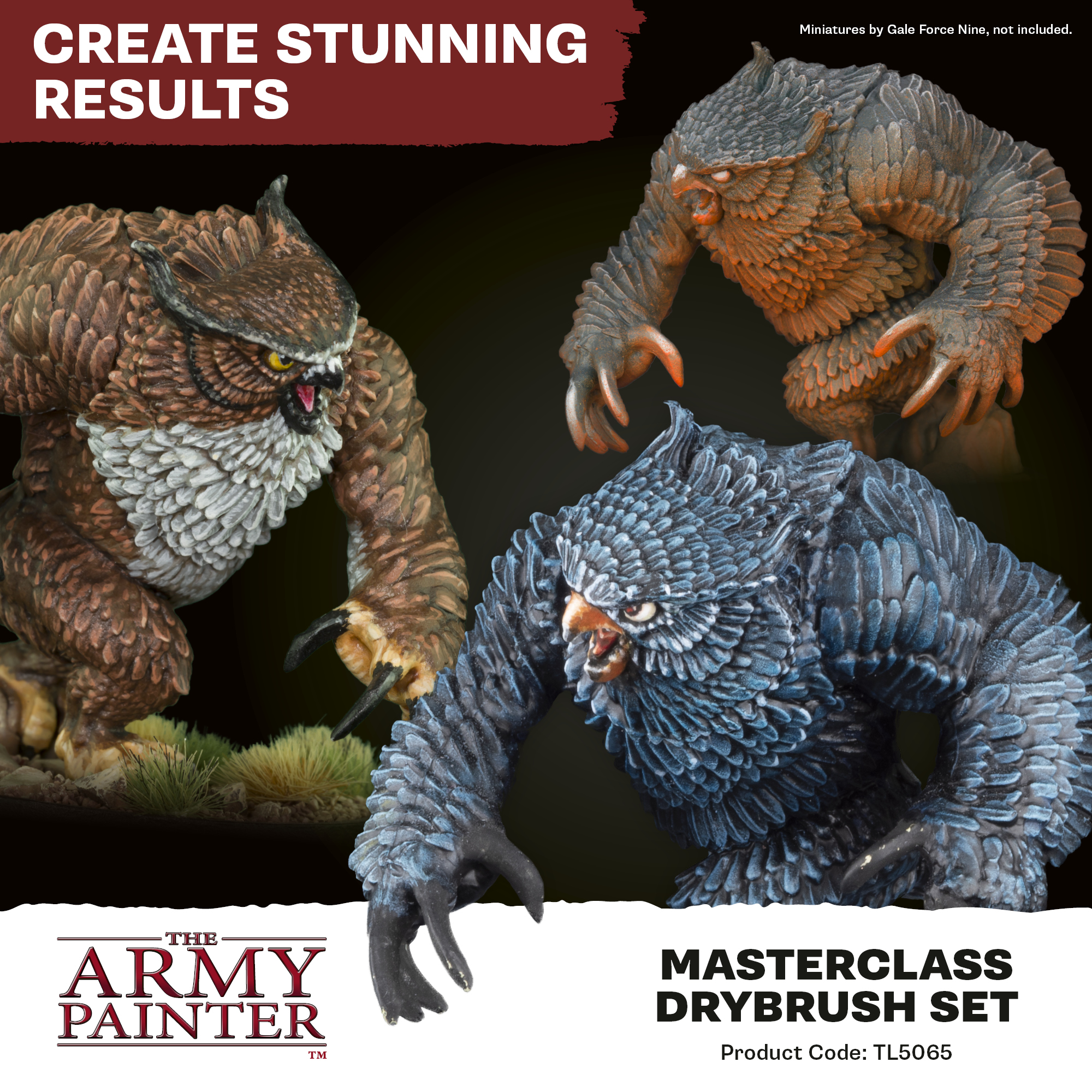 Army Painter: Masterclass Drybrush Set miniaturen, monsteren, statuen, angeschildert, satz