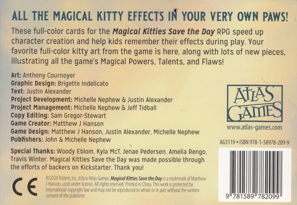 Magical Kitties Save the Day RPG: Kitty Power Cards