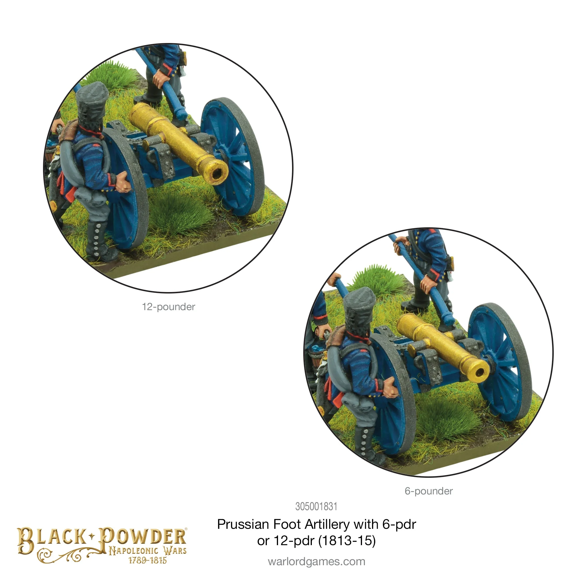 Black Powder: Napoleonic Prussian Foot Artillery with 6 or 12 pdr (1813-1815)